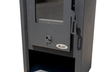 Blist Kaminofen Grau Holzofen Kamin B1 Ofen Dauerbrandofen Werkstattofen, 9,70 kW, zum Heizen ohne Strom / Gas