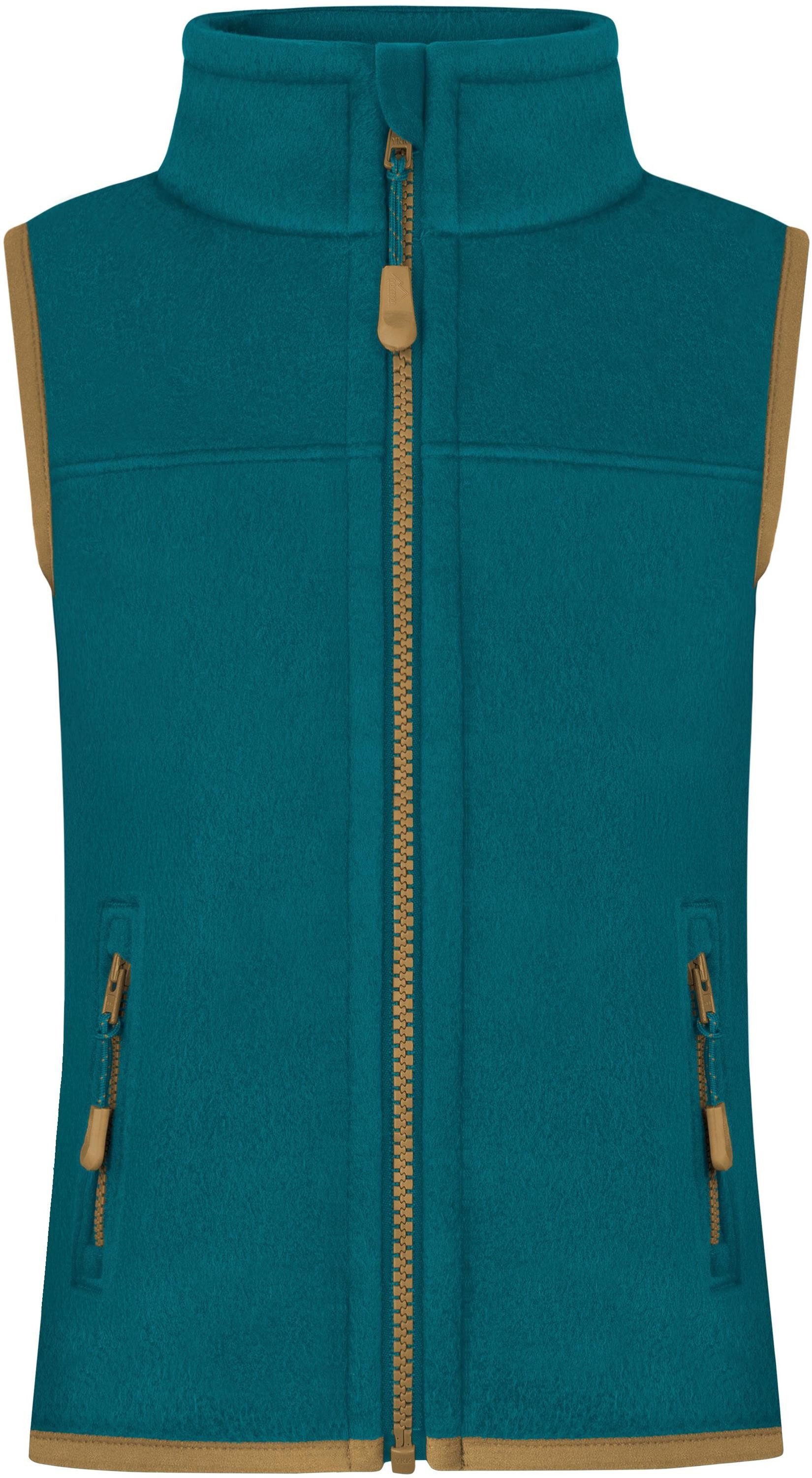 normani Steppweste Kinder Fleeceweste Kiana Unisex Atmungsaktive Strickweste Ärmellose Weste mit Stehkragen