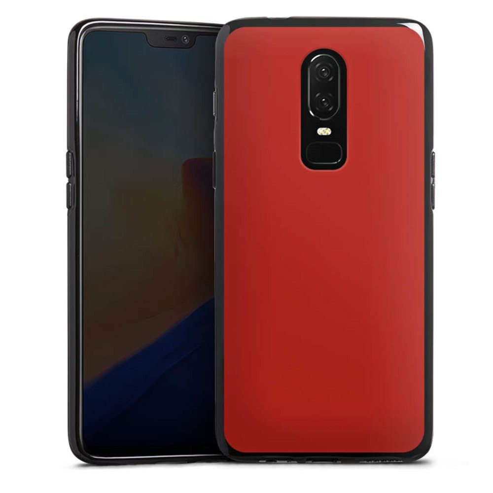 DeinDesign Handyhülle »Karminrot« OnePlus 6, Hülle Rot einfarbig ...