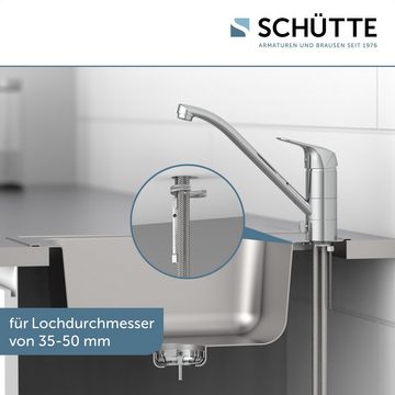 Schütte Spültischarmatur LUCA für Unterfenster-Montage, Wasserhahn Küche in Chrom, Hochdruck