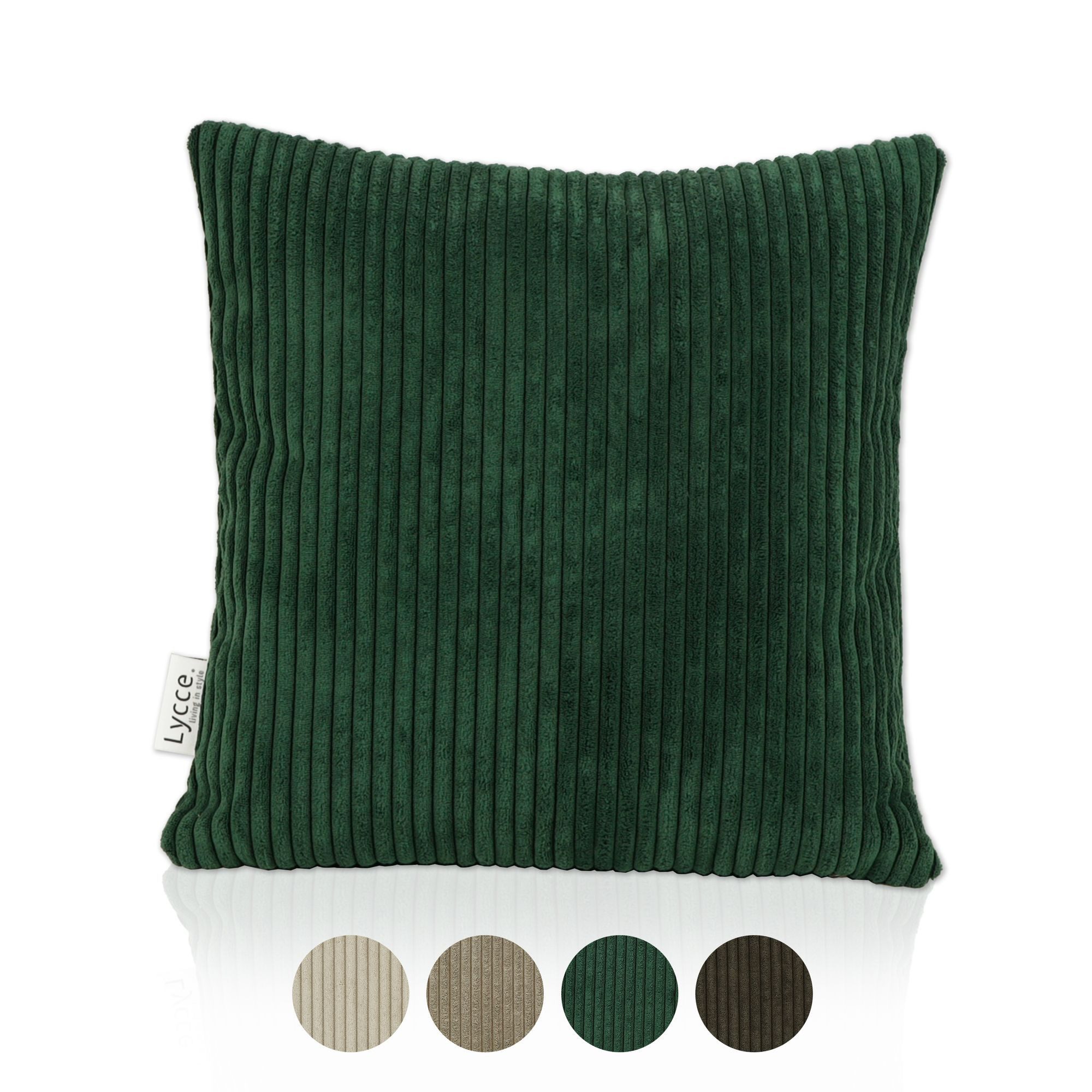 Lycce Dekokissen Kissenbezug aus trendigem Cordstoff (40x40cm), grün günstig online kaufen