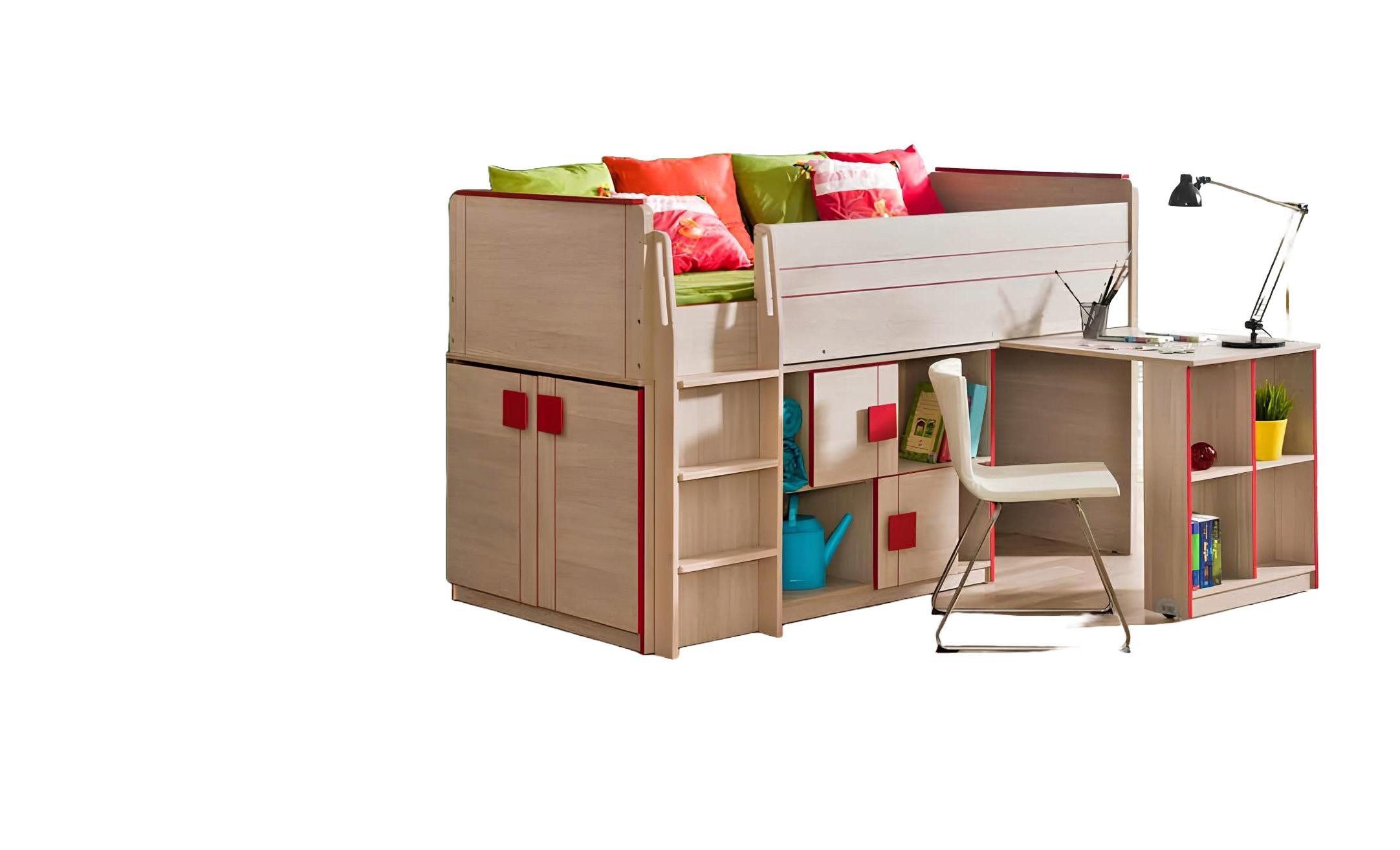 Xlmoebel Bett Etagenbett Funktionsbett Schlafstätte Holz Schlafgelegenheit 200x90cm (MULTIFUNKTIONSBETT), Hergestellt in Europa