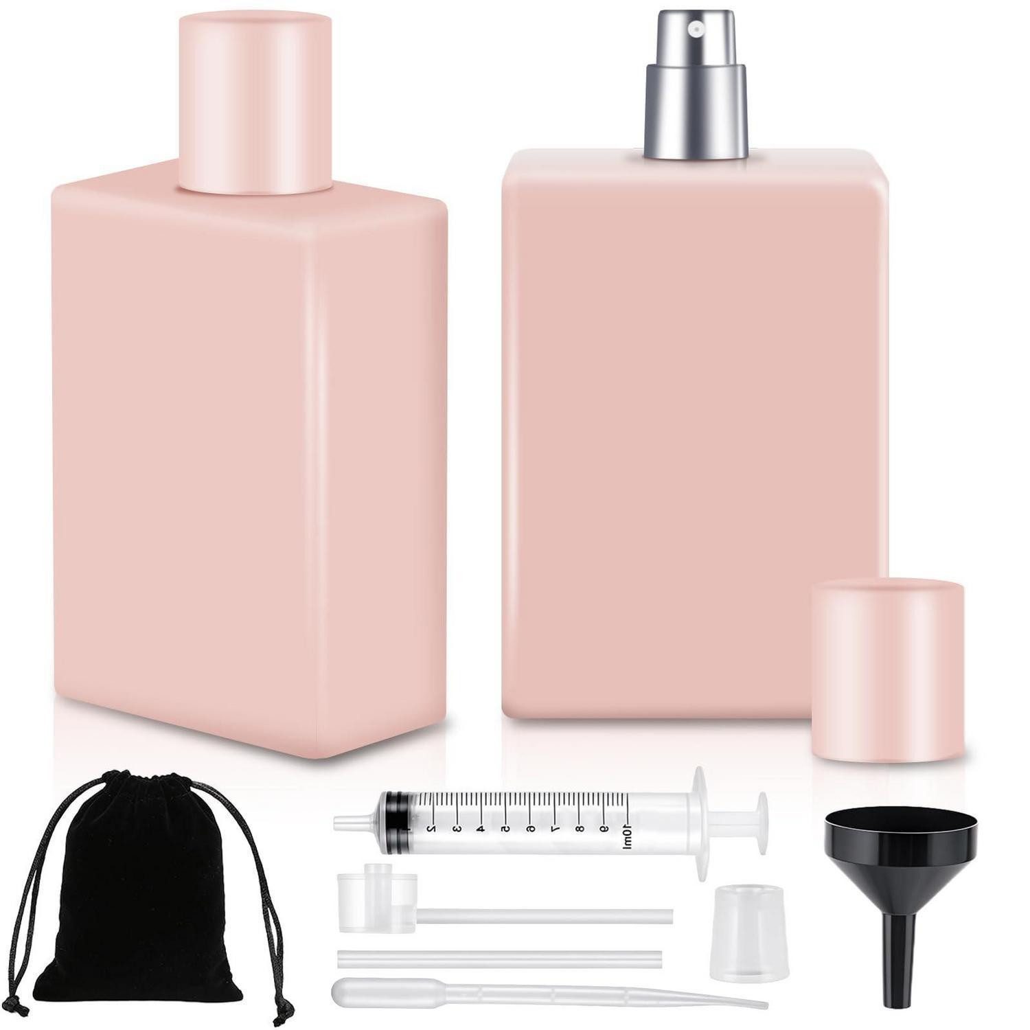 LuxusKollektion Parfümzerstäuber Parfum Flakon Leer 2Stk 100ml Rosa (2 St)