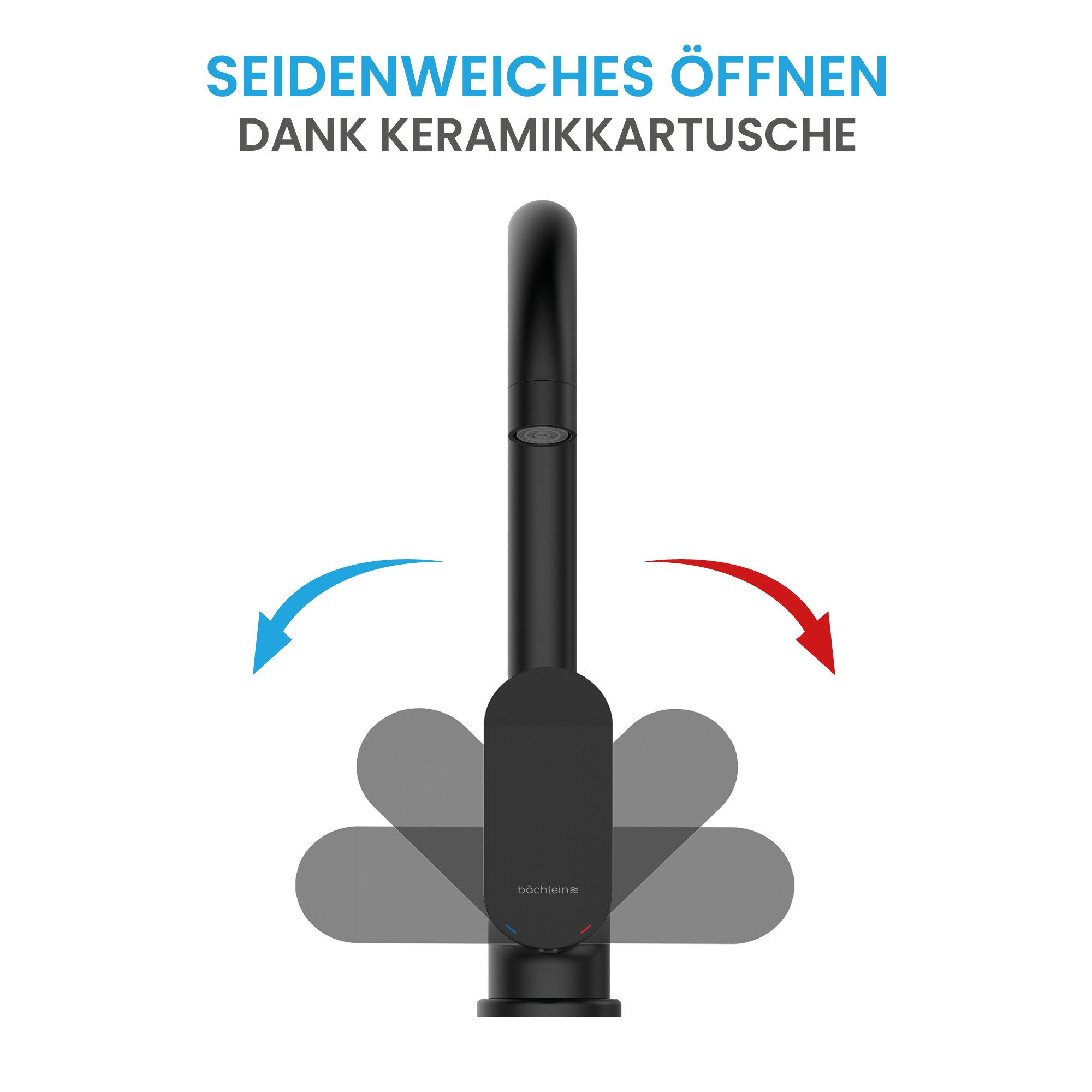 Bächlein Küchenarmatur Ermelo mit hohem Auslauf, Spültischarmatur, Wasserhahn Küche Mischbatterie aus Messing