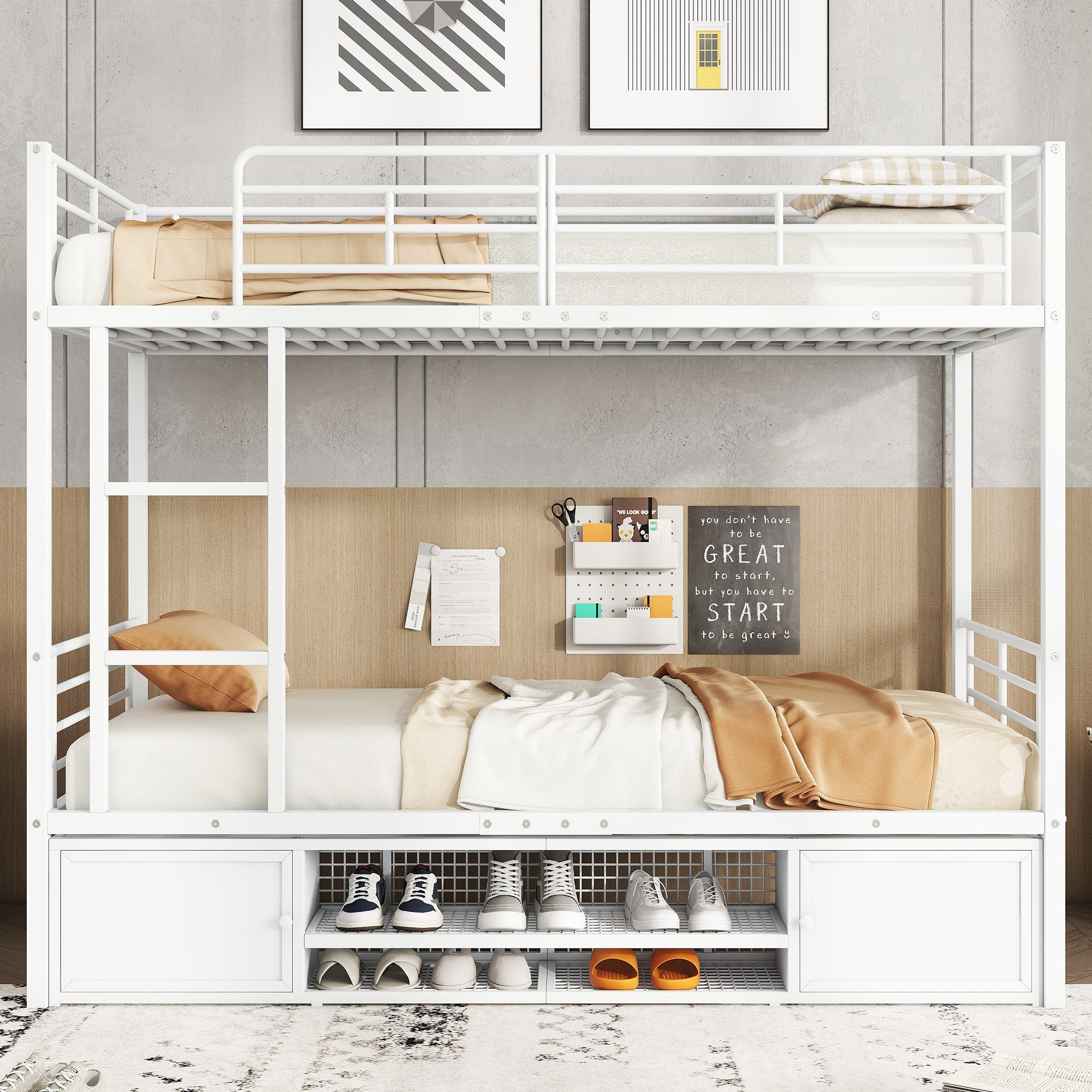 Flieks Etagenbett, Kinderbett Metallbett 90x200cm mit günstig online kaufen