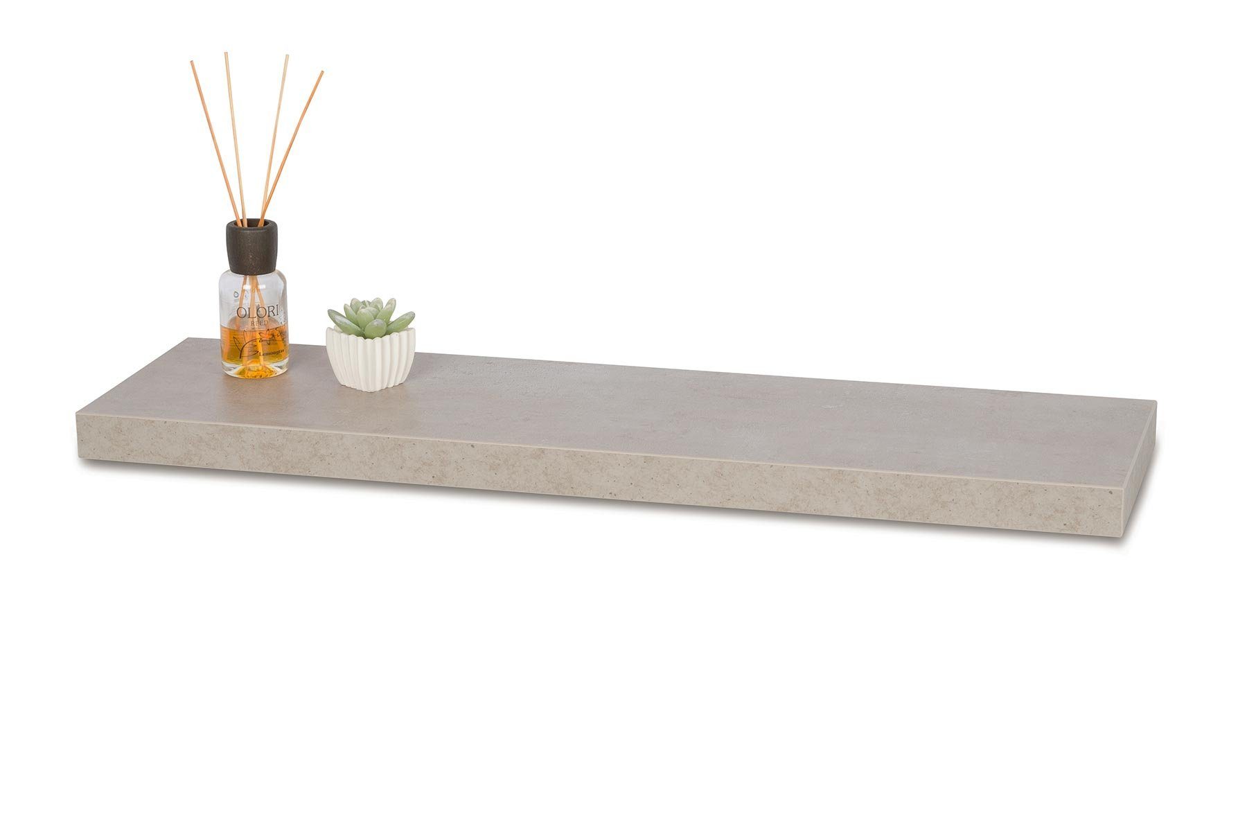 Levandeo® Wandregal, Wandboard Bobby 80cm Betonoptik Grau Wandregal Regal B günstig online kaufen
