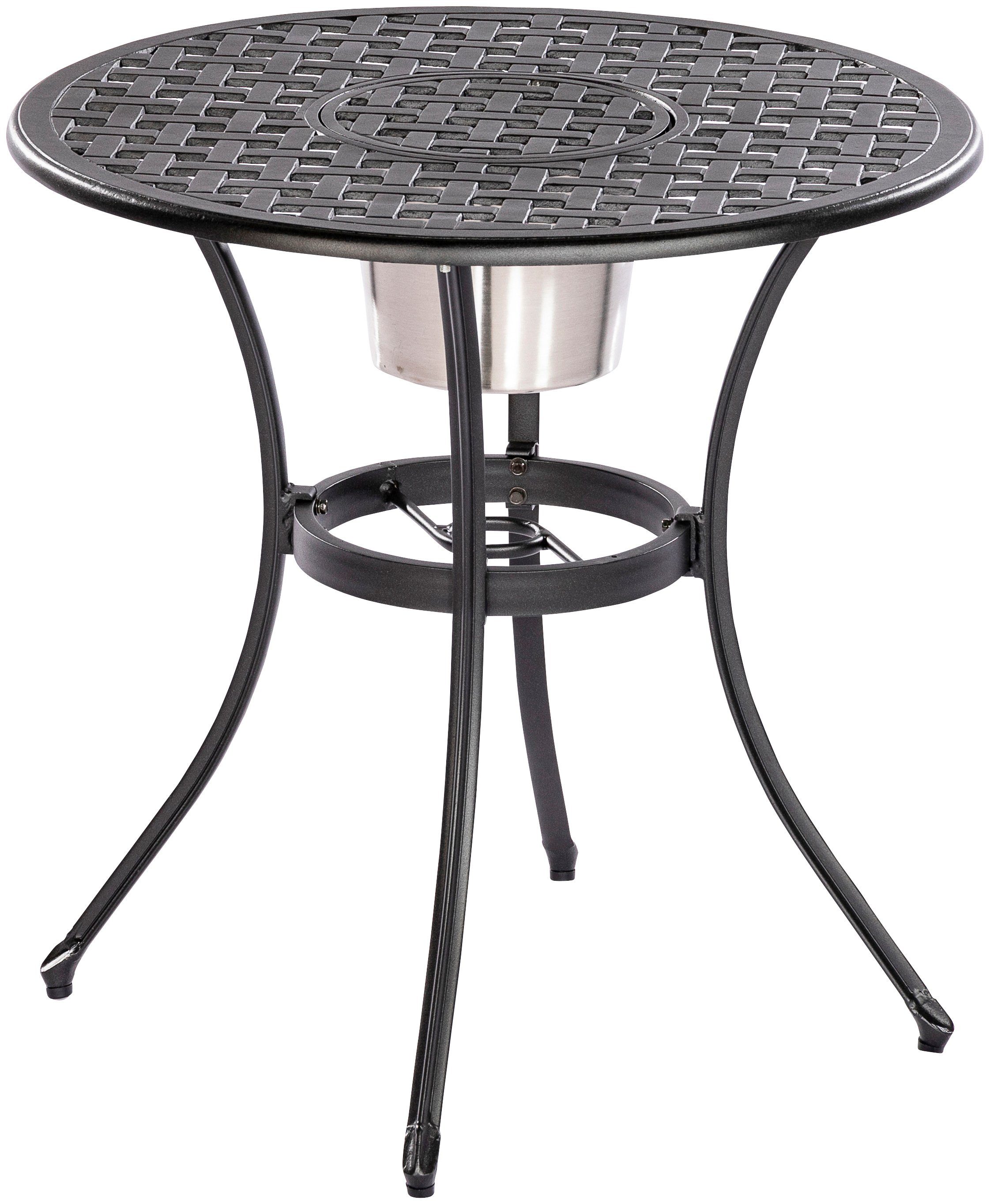 MERXX Gartentisch Rhodos, Mit einem praktischen Eiskübel in der Mitte des  Tisches