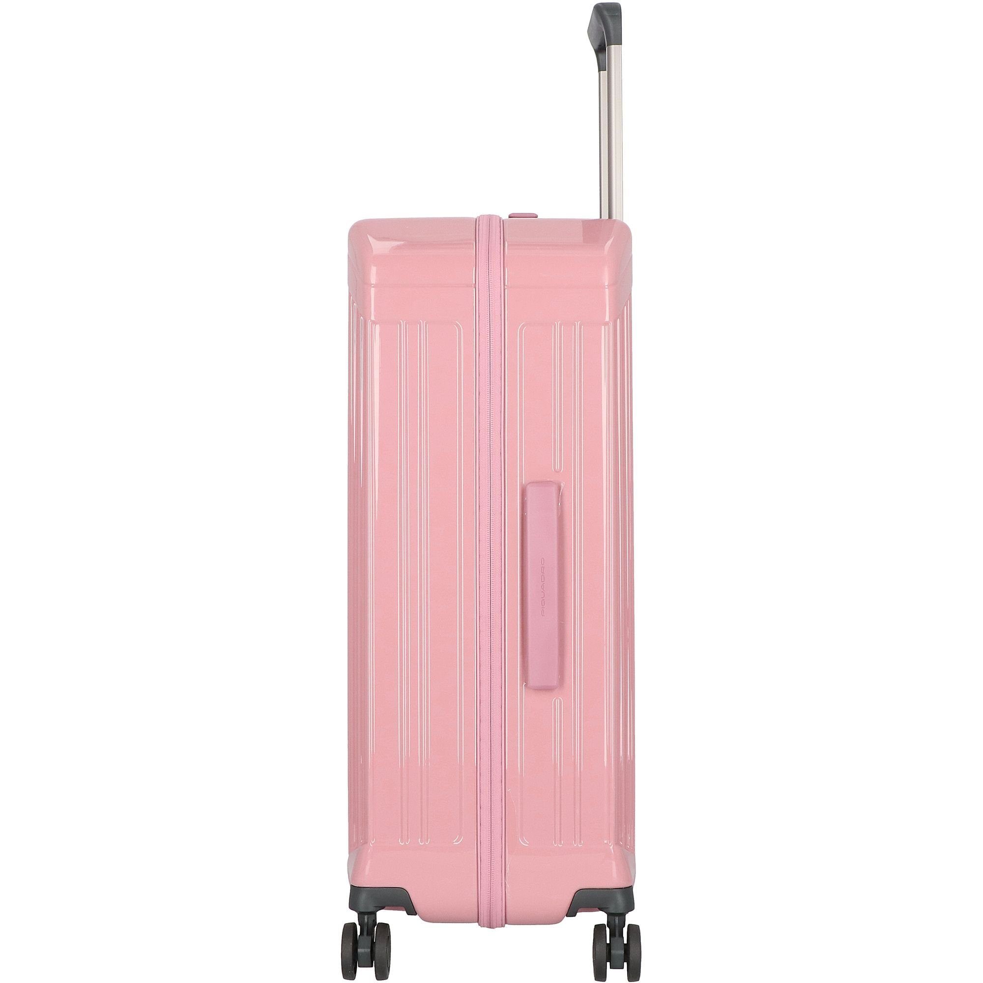Piquadro Hartschalen-Trolley PQ-Light, 4 Polycarbonat pink Rollen
