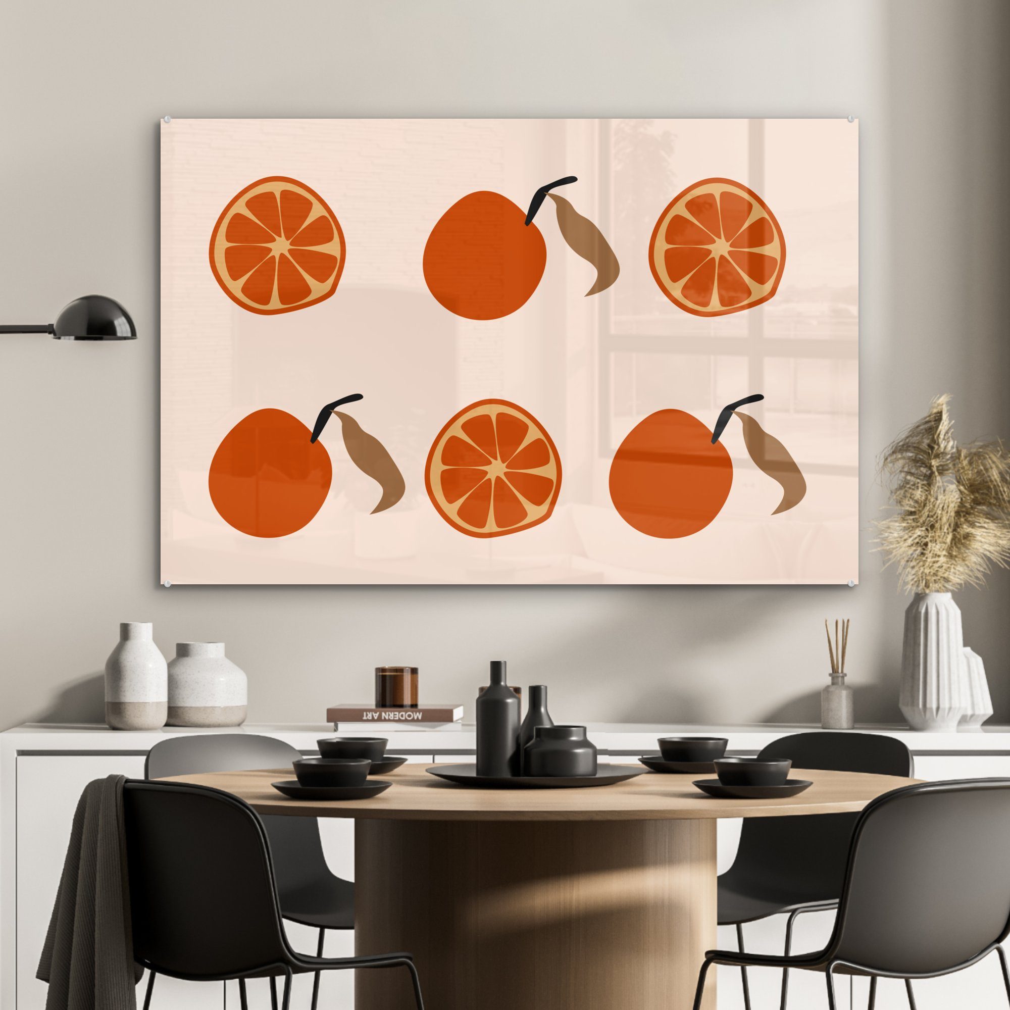 Tomaten MuchoWow Schlafzimmer St), & Acrylglasbild Acrylglasbilder Wohnzimmer - Muster, - (1 Sommer