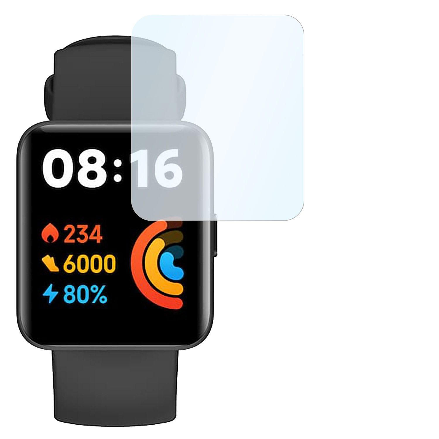 SLABO Schutzfolie 2 x Panzerschutz Shockproof, Xiaomi Redmi Watch 2 Lite