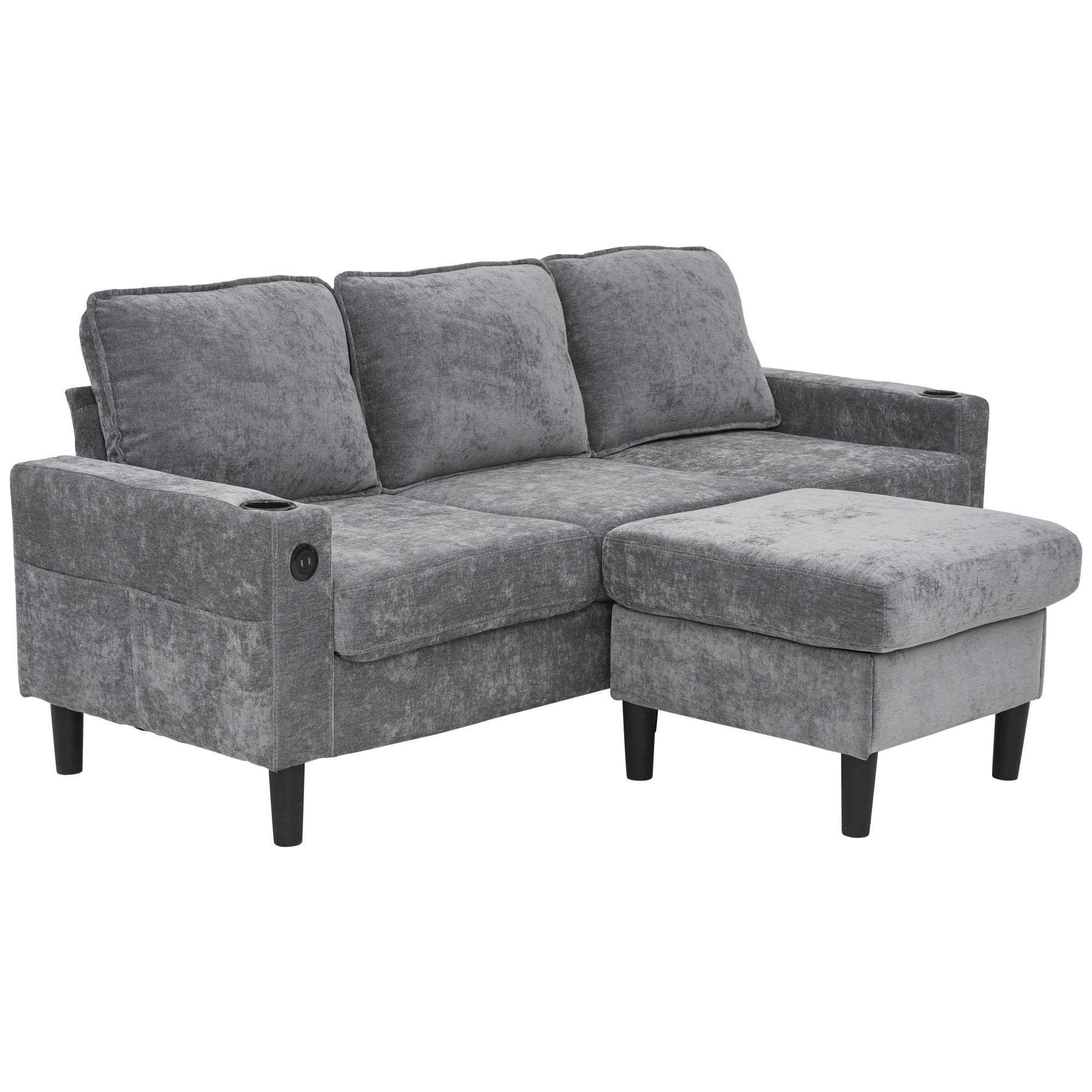 MODFU Schlafsofa Flexibles Design mit Fußhocker günstig online kaufen