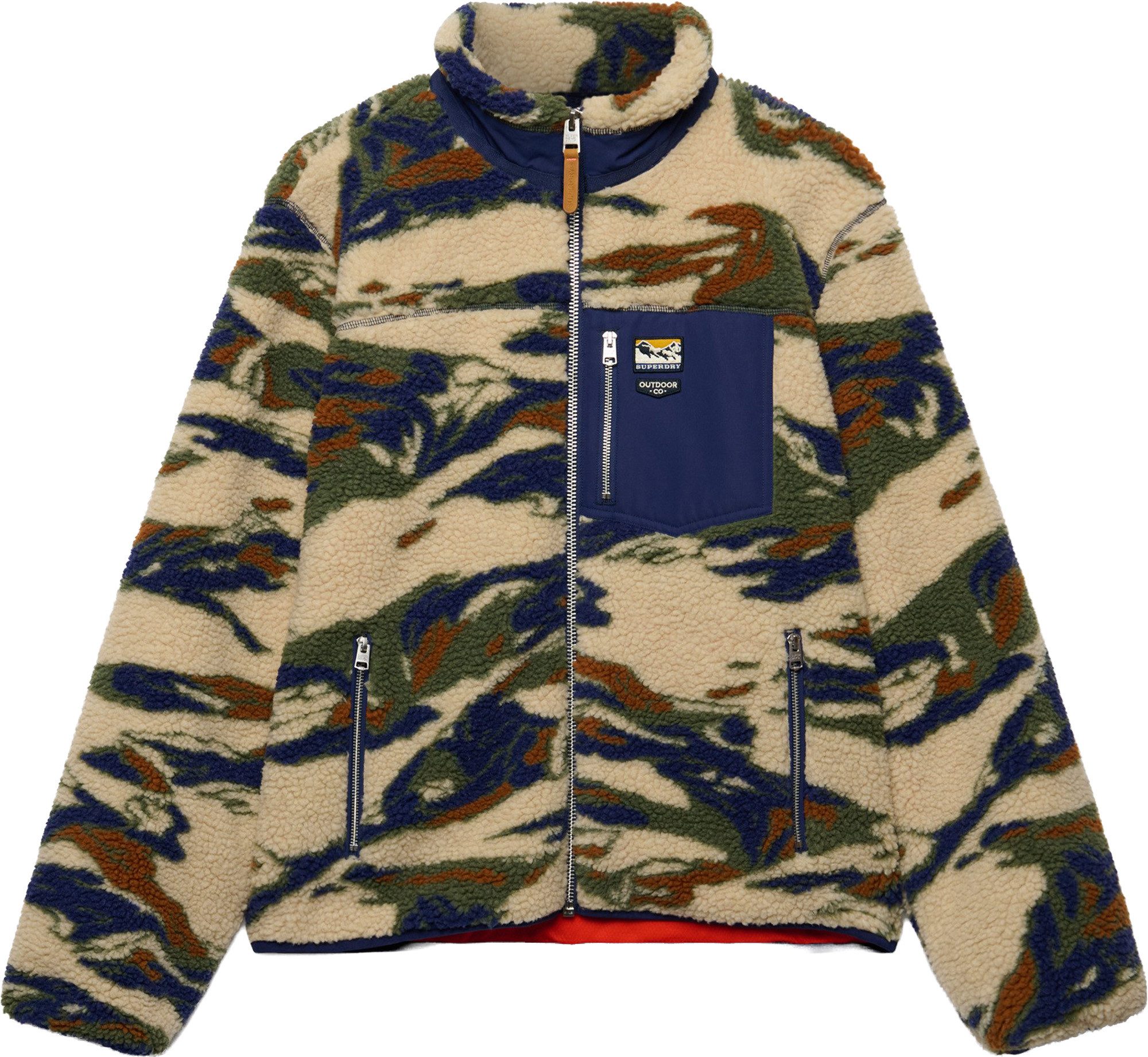 Superdry Motorradjacke Terrain Fleecejacke Atmungsaktiv