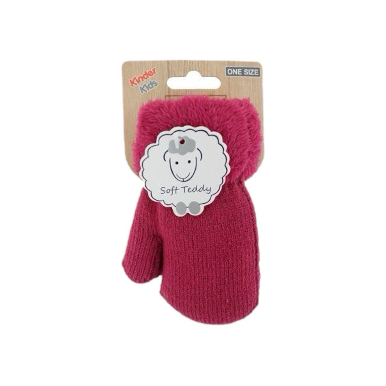 VewoTex Strickhandschuhe Kinder Fäustlinge » Winter Teddy Handschuhe (Paar, 2-St., 2 Einzelne Handschuhe) Kinderhandschuhe weich gefüttert, Strickhandschuhe warm