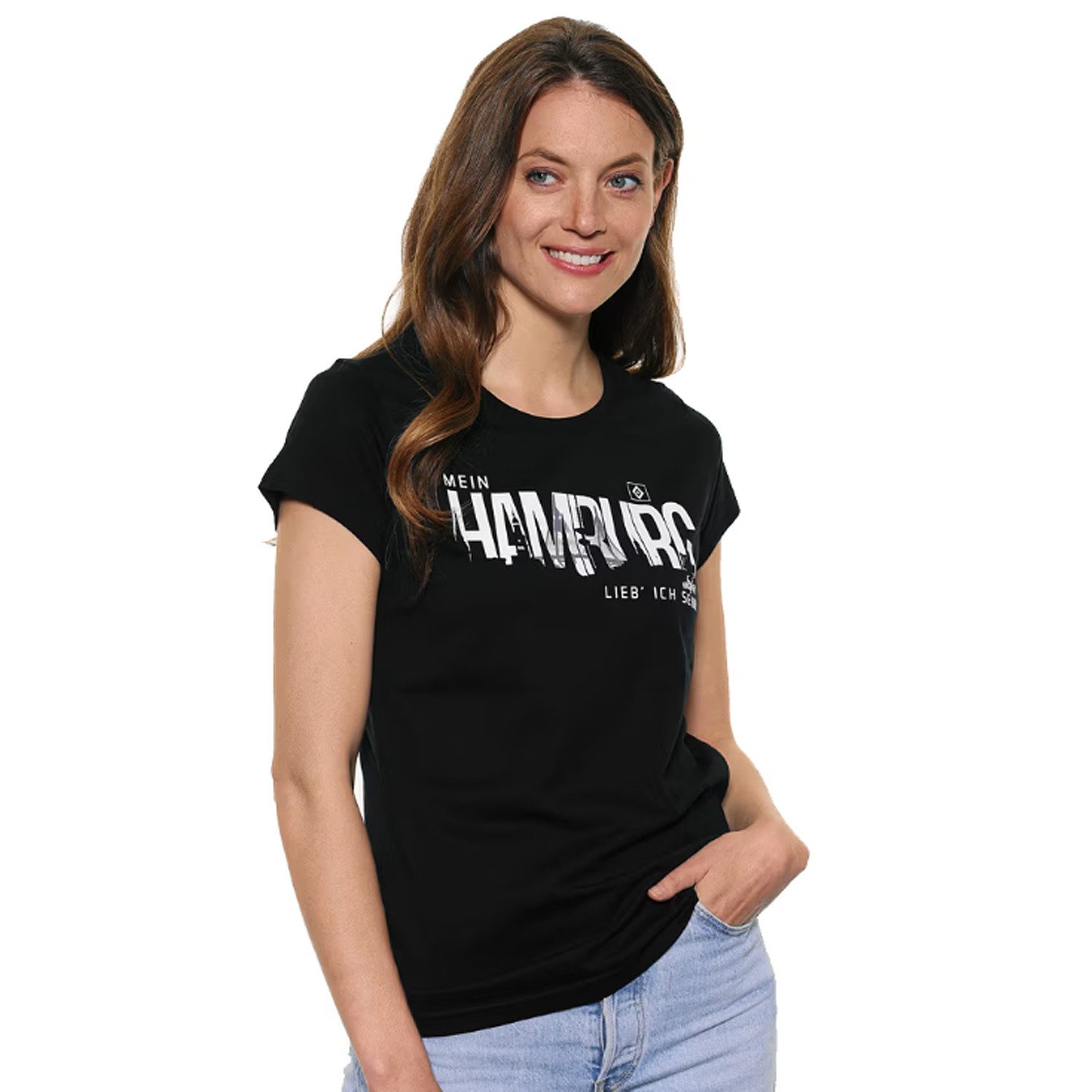 HSV Print-Shirt „Mein Hamburg – Abschlach!" schwarz