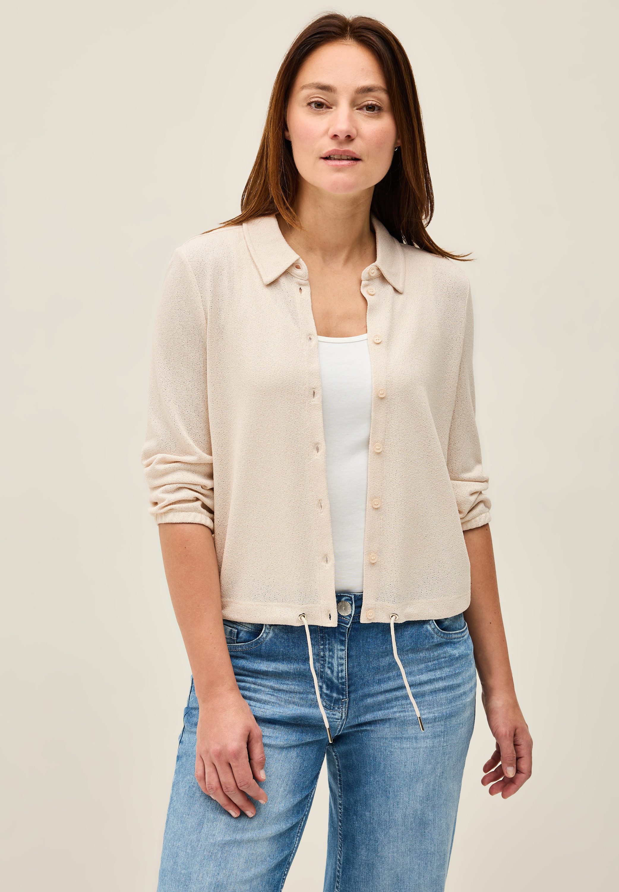 CECIL Cardigan aus elastischem Materialmix günstig online kaufen