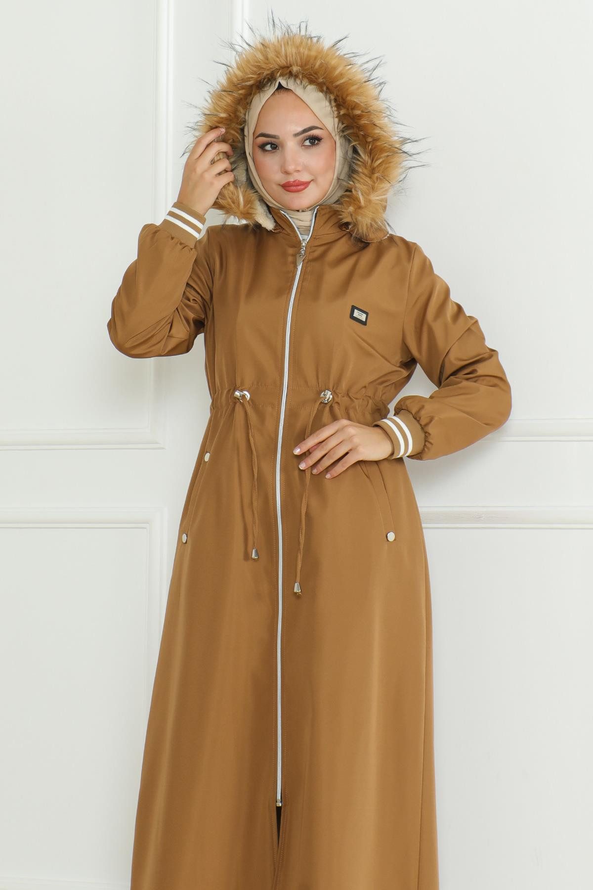 MODAMİHRAM Winterjacke Taba Gerippte Jacke mit günstig online kaufen