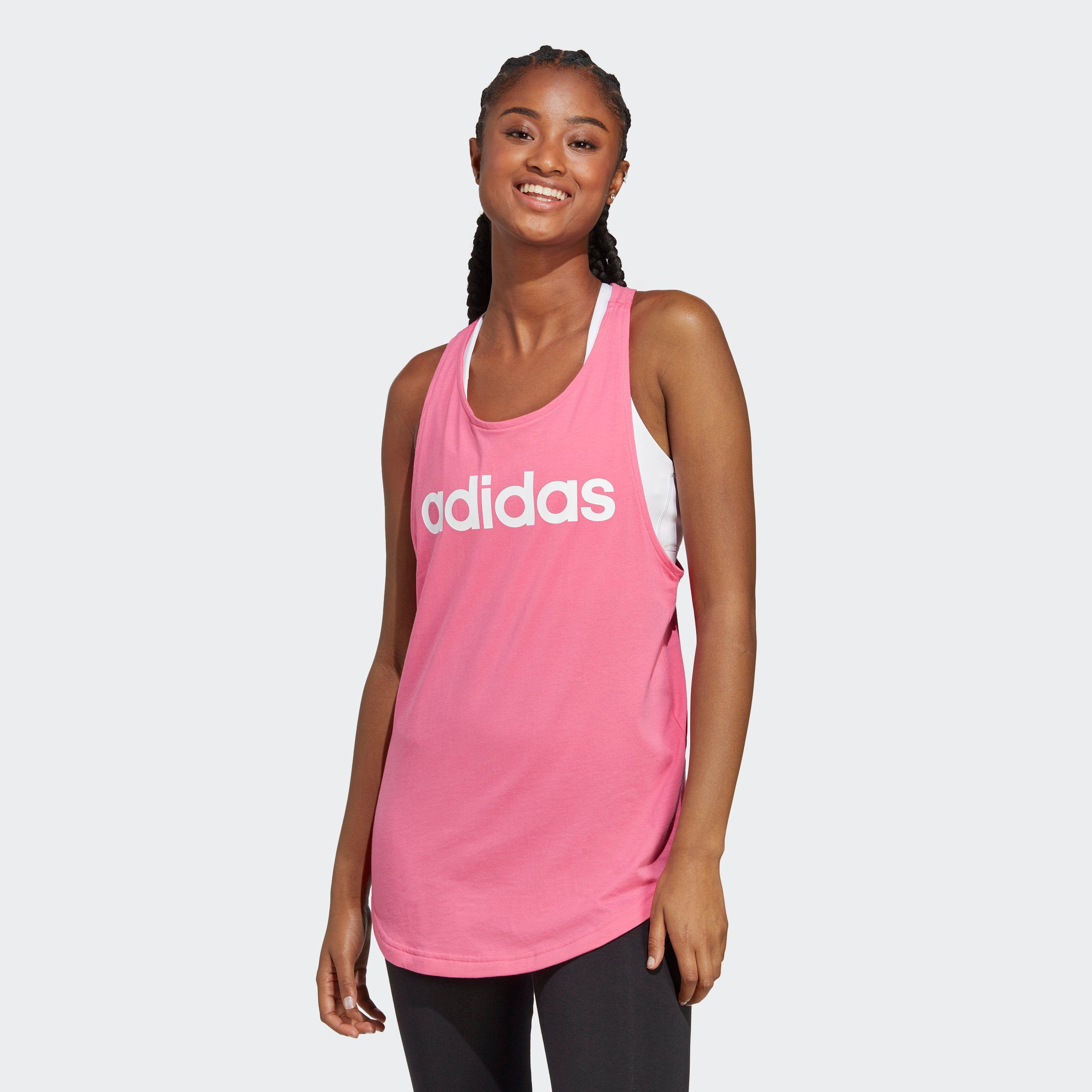 / White LOOSE Magenta LOUNGEWEAR adidas Tanktop Sportswear LOGO Pulse ESSENTIALS