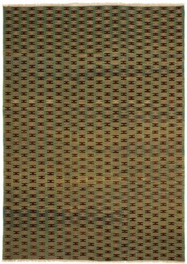 Wollteppich Kelim - Oriental - 288 x 210 cm - grün, morgenland, rechteckig, Höhe: 6 mm, Wohnzimmer, Einzelstück