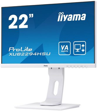 Iiyama XUB2294HSU-W1 LED-Monitor (54.616 cm/22 ", 1920 x 1080 px, 4 ms Reaktionszeit, VA, 16:9, weiß)