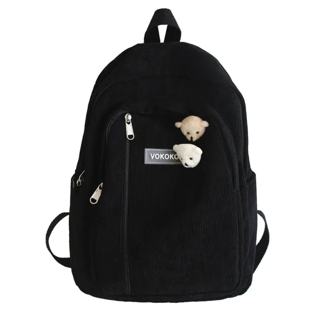 SHG Freizeitrucksack Rucksack Cityrucksack Tagesrucksack Schulrucksack Jungen Mädchen (schwarz), Festival Freizeit Reise Sport Arbeit Schule Uni Konzerte