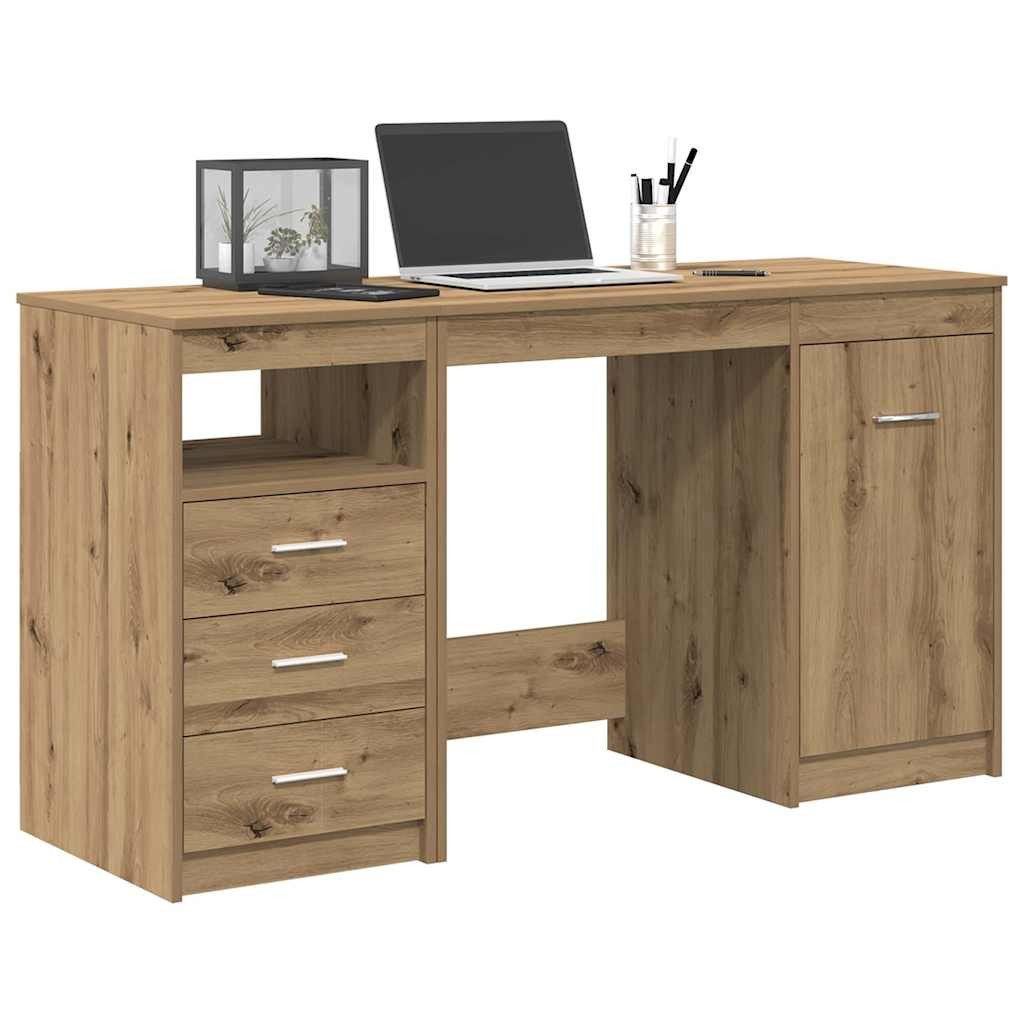 vidaXL Schreibtisch Schreibtisch mit Schrank Artisan Oak Engineered Wood (2-St) – Bild 2 von 5