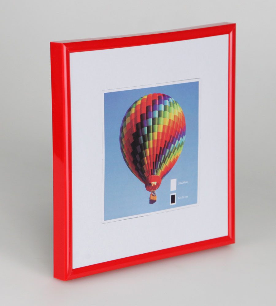 IDEAL TREND Bilderrahmen Bilderrahmen mit Klarglas quadratisch fotorahmen Kunststoff Posterrahm, für 1 Bilder (1 St)