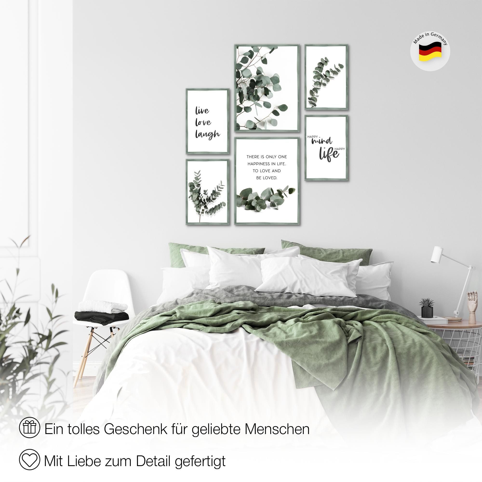 Novart Wandbild Eukalyptus Pflanze Grüne Blätter - KEIN EXTRA RAHMEN BENÖTIGT – Bild 5 von 5