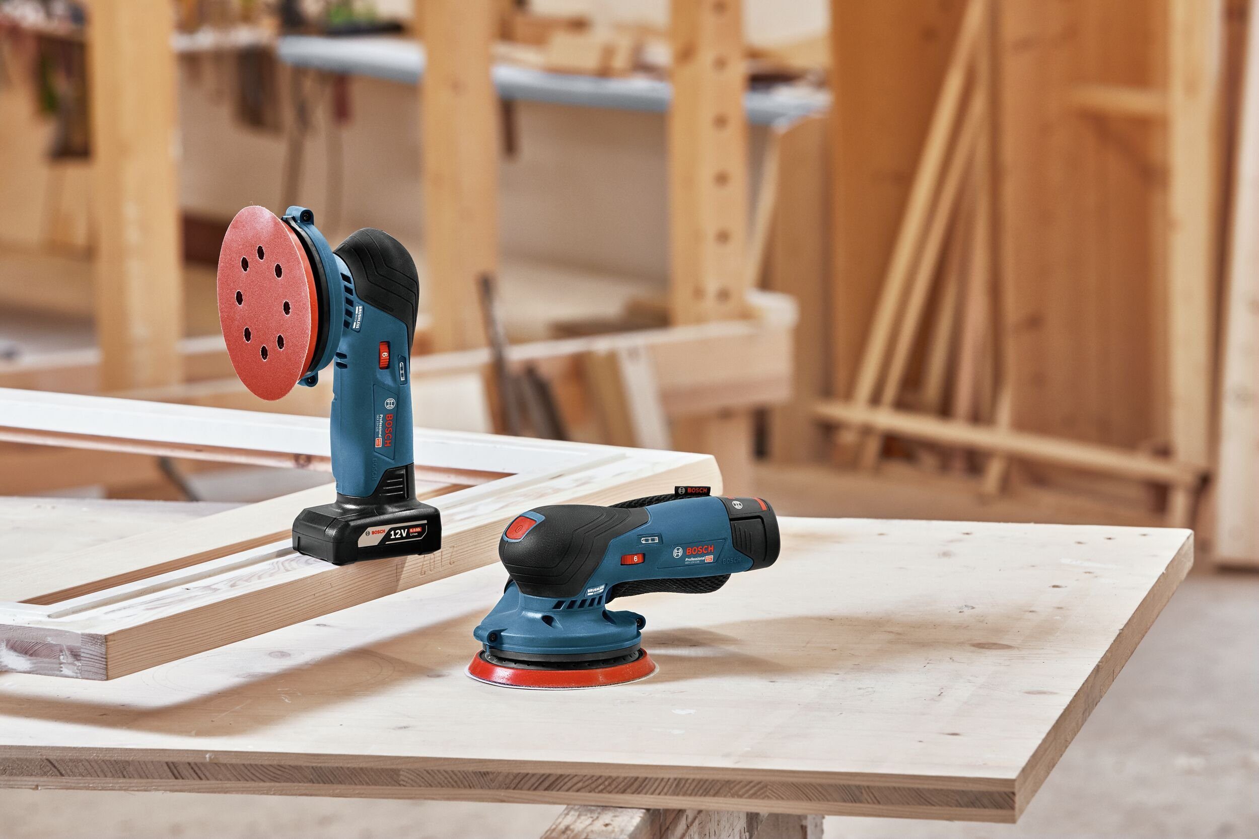 Bosch Professional Akku-Exzenterschleifer GEX 12V-125, max. 10000 U/min, 20000 U/min, Ohne Akku - im Karton