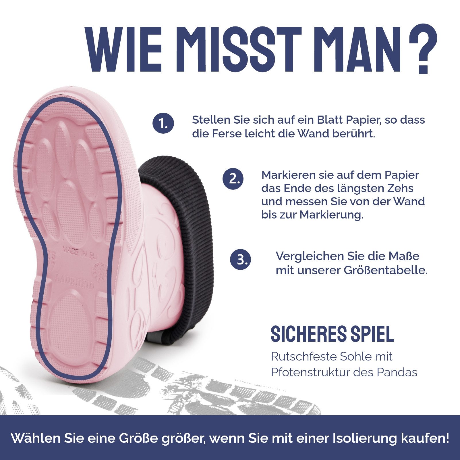 Ladeheid Kinder Federleichte Gummistiefel Thermo mit Fütterung LA-CA-Panda249 Gummistiefel – Bild 4 von 5