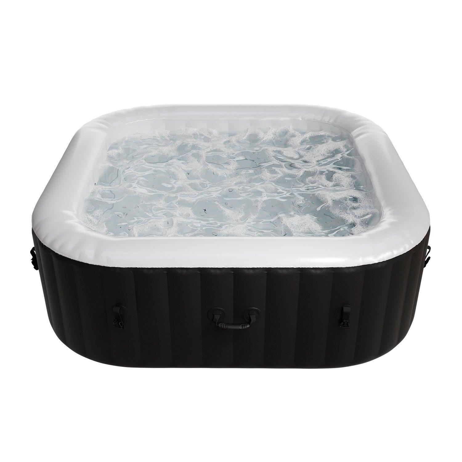 Juskys Whirlpool SpaLuxe, Aufblasbar, (1-tlg), 130 Sprudeldüsen, Inkl. Pumpe und Zubehör, 2400W Heizleistung