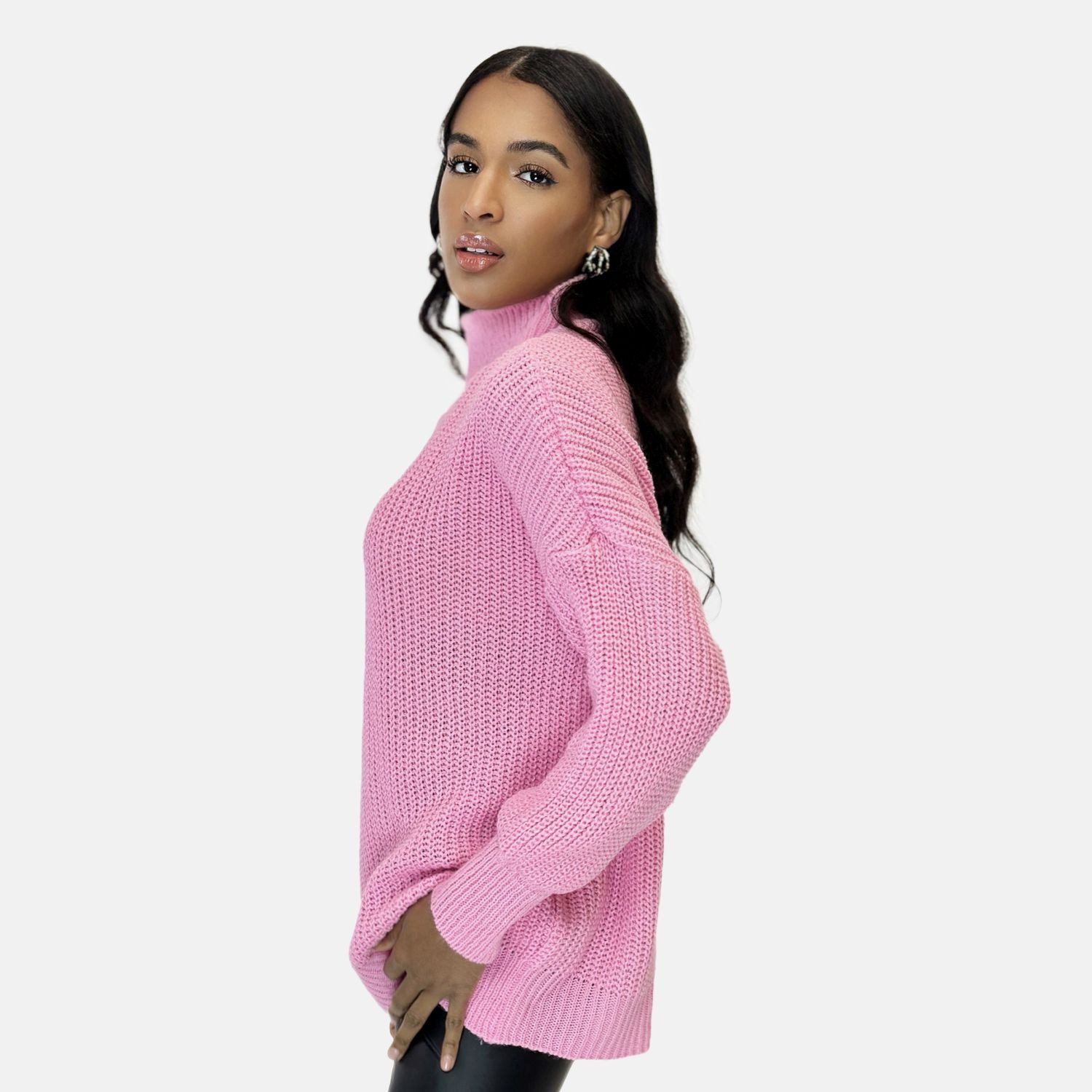 Elara Strickpullover Elara Damen Strickpullover Hoherkragen günstig online kaufen