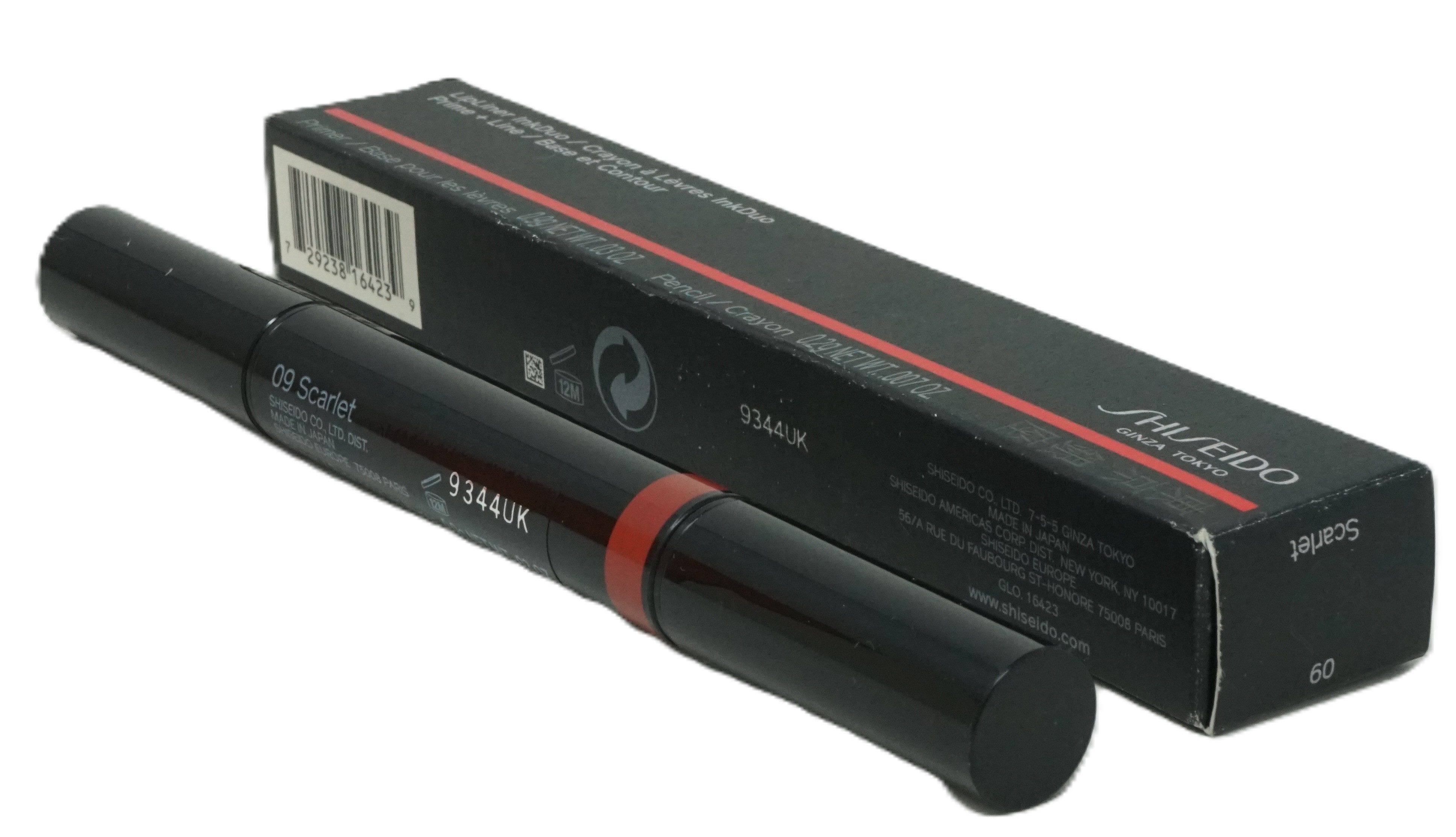 SHISEIDO Карандаши для губ Shiseido Ginza Tokyo LipLiner InkDuo Primer+Line 0,9g Scarlet 09