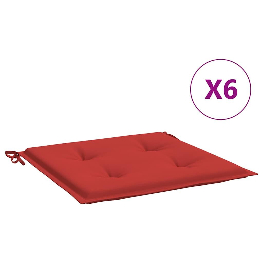 vidaXL Sitzauflage Gartenstuhl-Kissen 6 Stk. Rot günstig online kaufen
