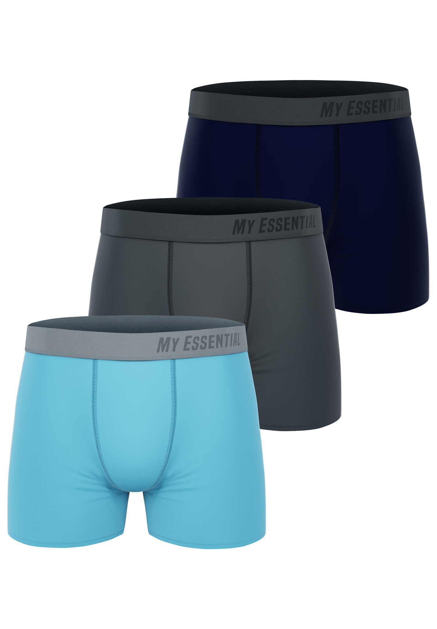 Bio 3 Cotton Boxers (Spar-Pack, 3er-Pack) Essential My Blue Pack My Essential Boxershorts 3-St., Clothing