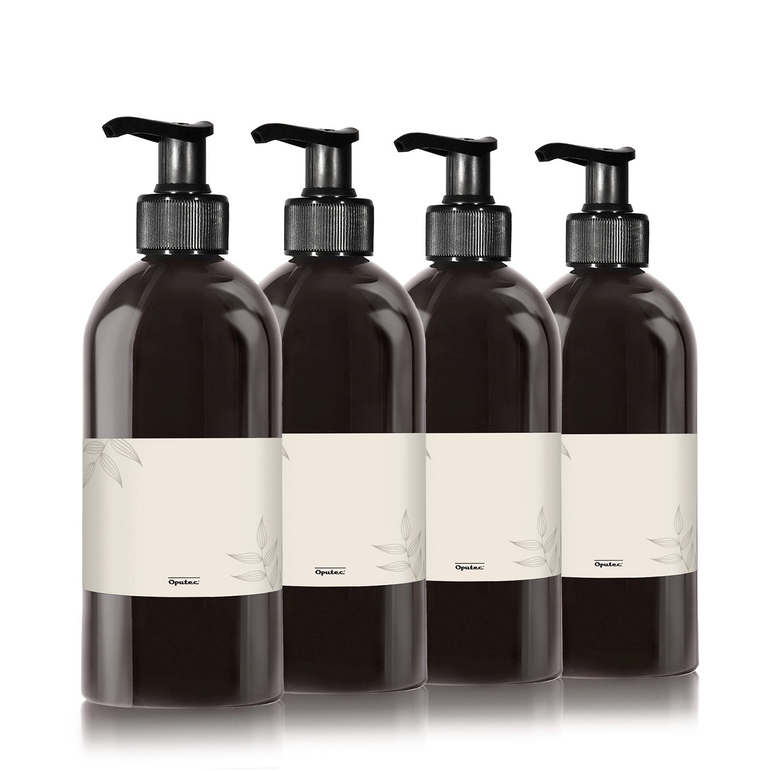 Oputec Seifenspender 4 x 500ml Seifenspender aus Kunststoff schwarz zum Bef günstig online kaufen