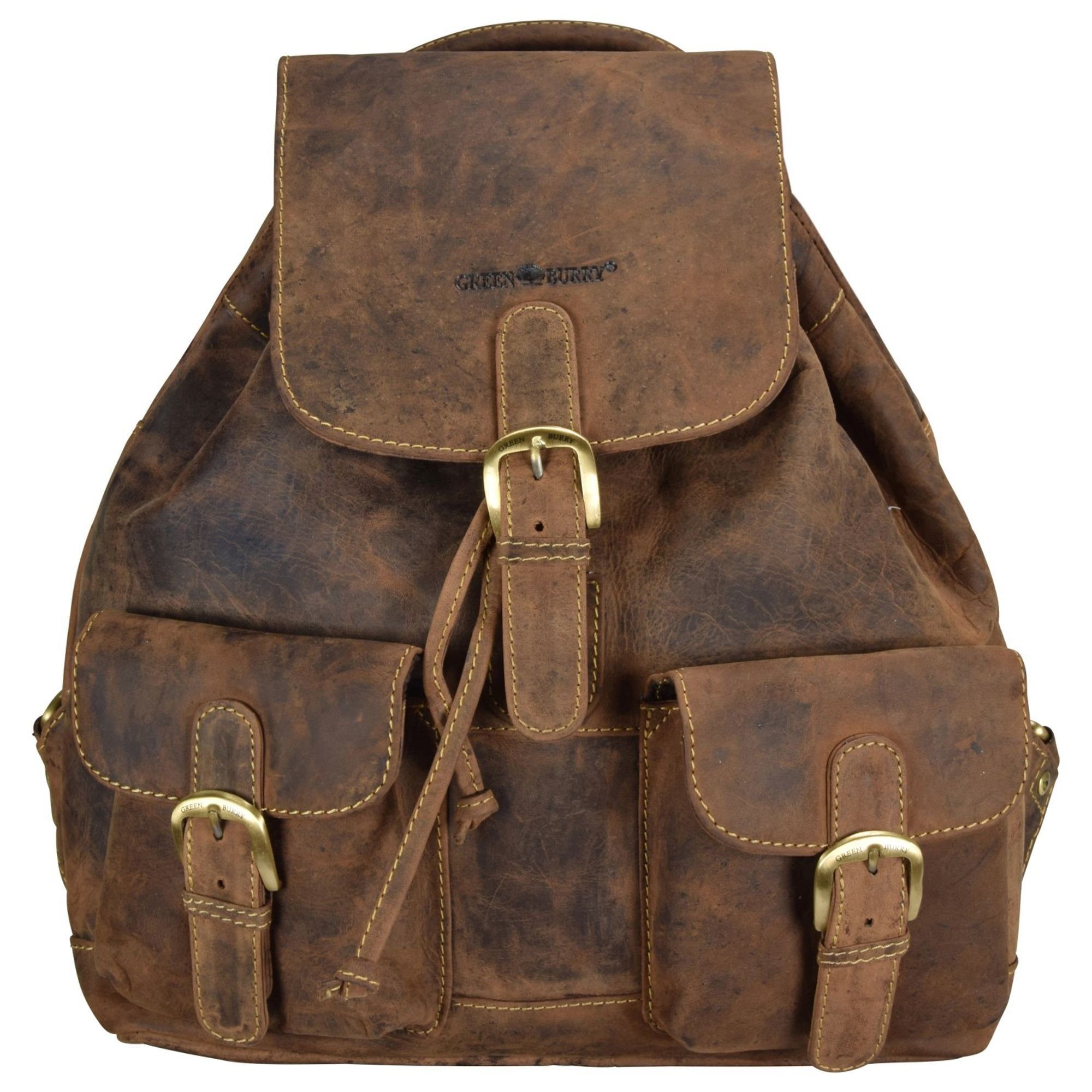 Greenburry Cityrucksack Vintage, Leder günstig online kaufen