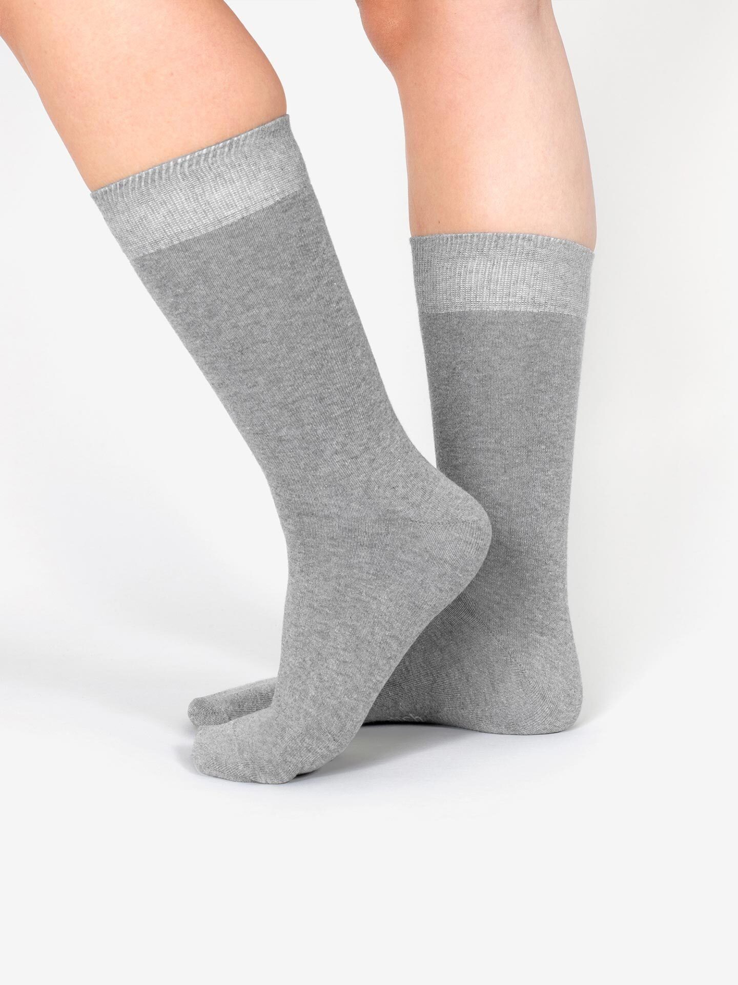 Erlich Textil Socken Maxi hellgrau-melange (3-Paar)