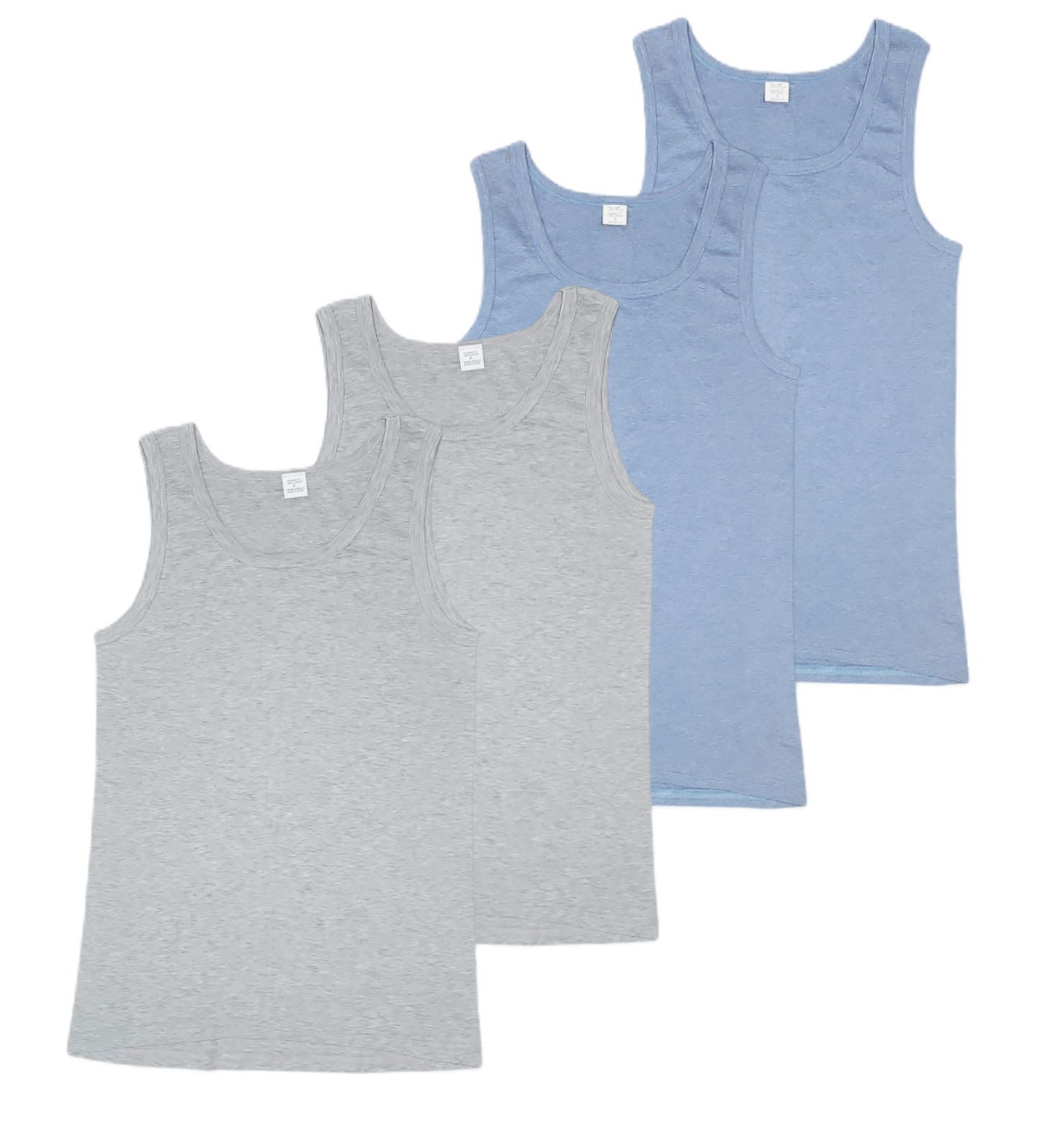Achselhemd Herren Unterhemd meliert im 4er Pack