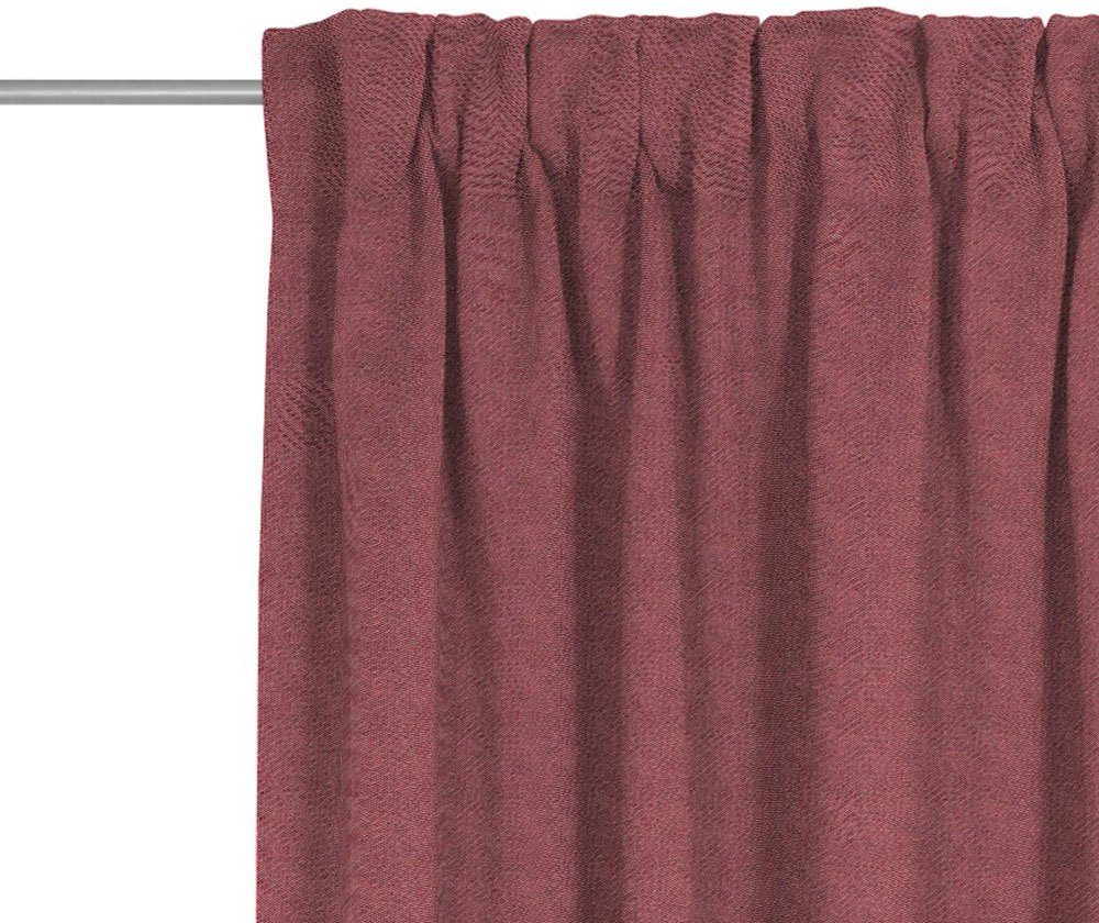 Vorhang (1 blickdicht, St), aus Jacquard, nachhaltig rot Adam, Collection, Uni Multifunktionsband Bio-Baumwolle