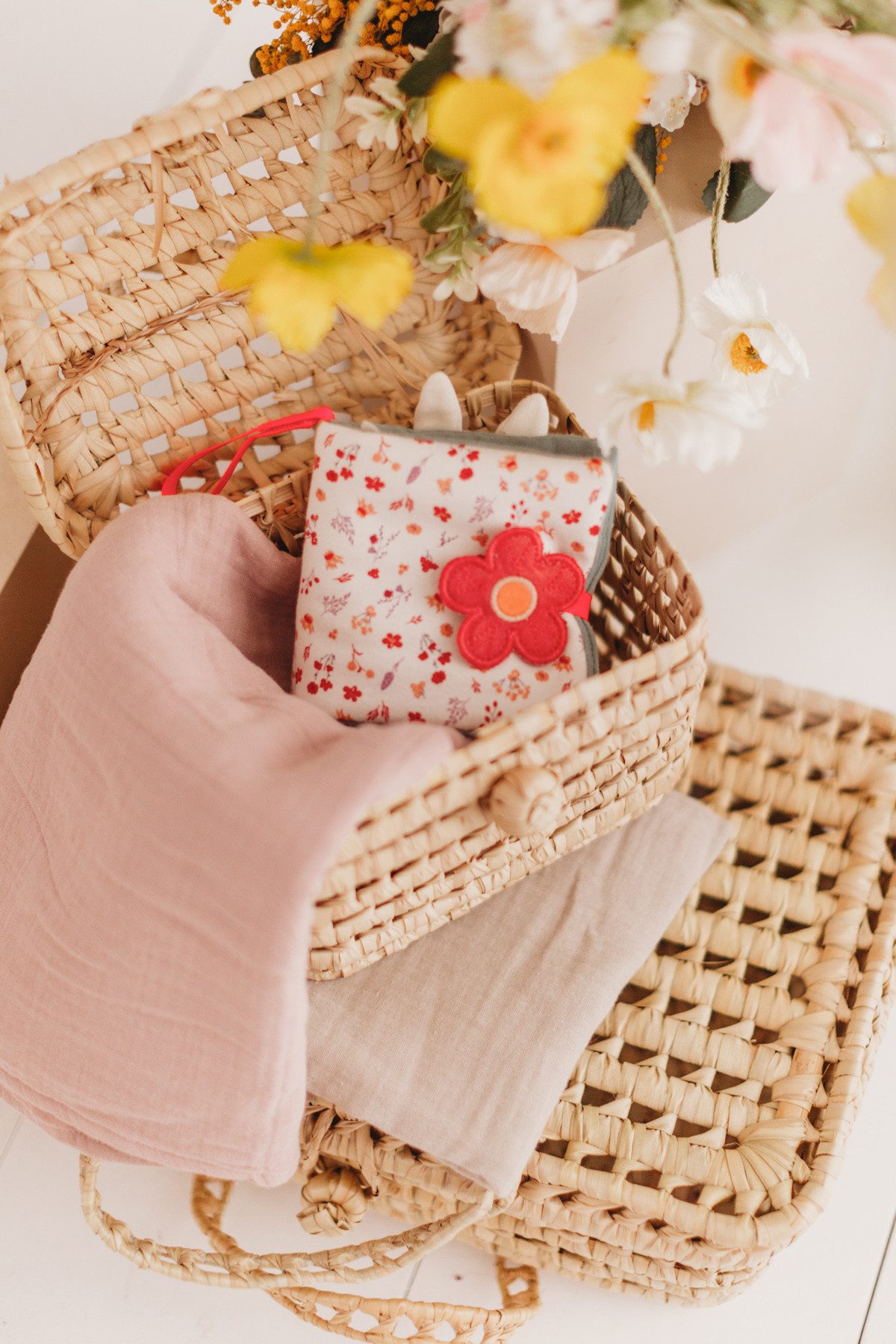 kikadu Aufbewahrungskorb Kleiner Korb, aus handgefertigten Palmblättern