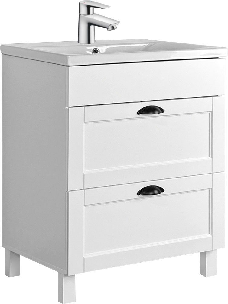 Home affaire Waschtisch Lede (Set, 2-St), Badmöbel mit 2 Schubladen inkl. W günstig online kaufen