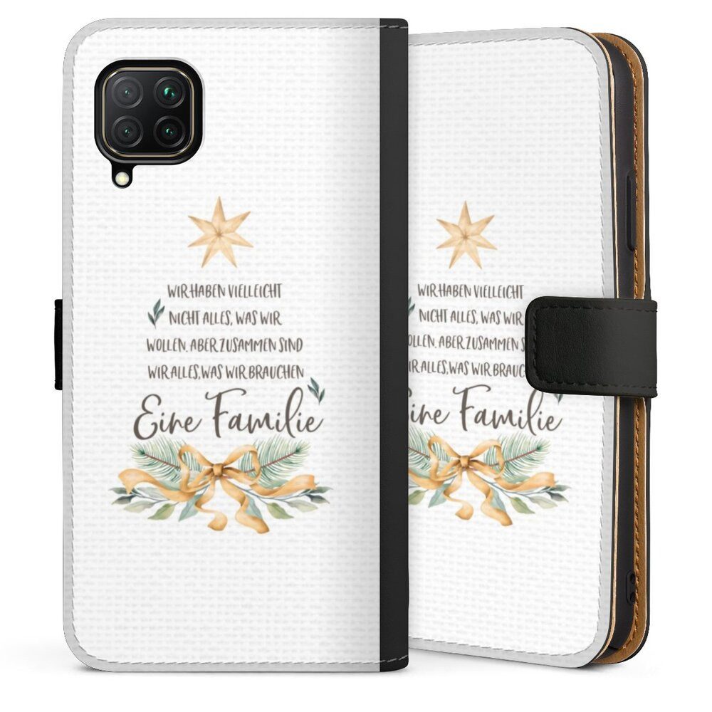 DeinDesign Handyhülle Eine Familie, Huawei P40 Lite Hülle Handy Flip Case Wallet Cover Handytasche Leder