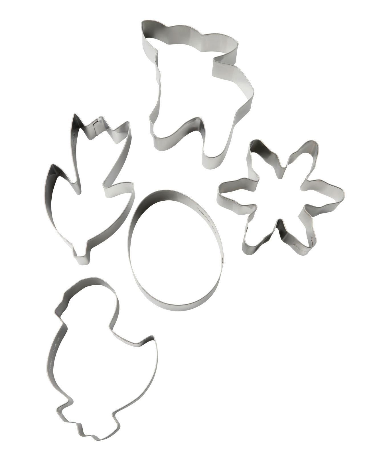 Zenker Ausstechform Zenker 5-tlg. Ausstecher Set Ostern Lamm Blume Küken Ei Ausstechform