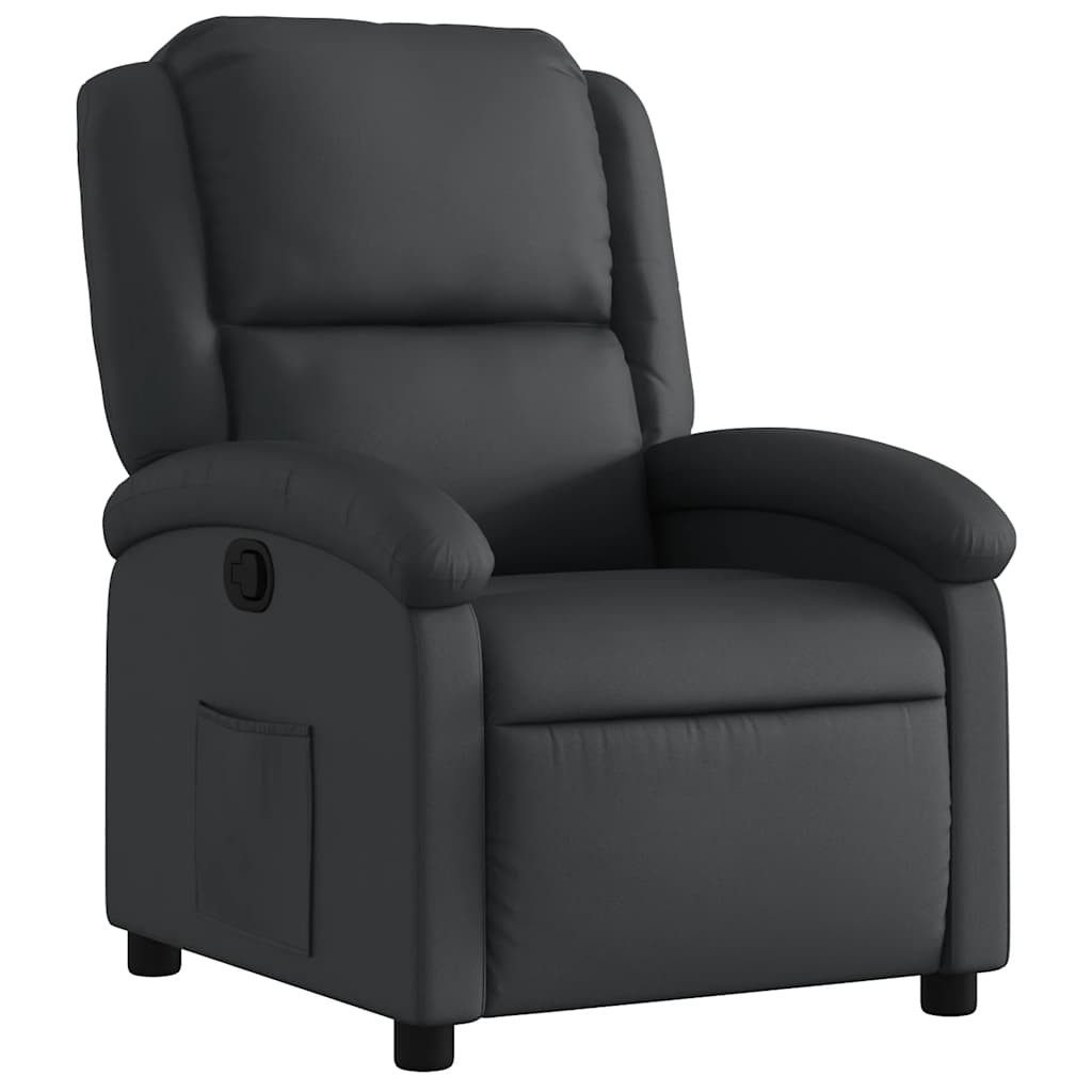 vidaXL Sessel Relaxsessel Schwarz Echtleder (1-St)
