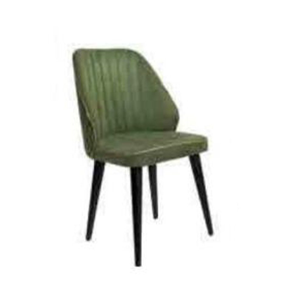 JVmoebel Stuhl Grüner Stuhl auf schwarzen Holzbeinen für das Esszimmer neu,  Made In Europe