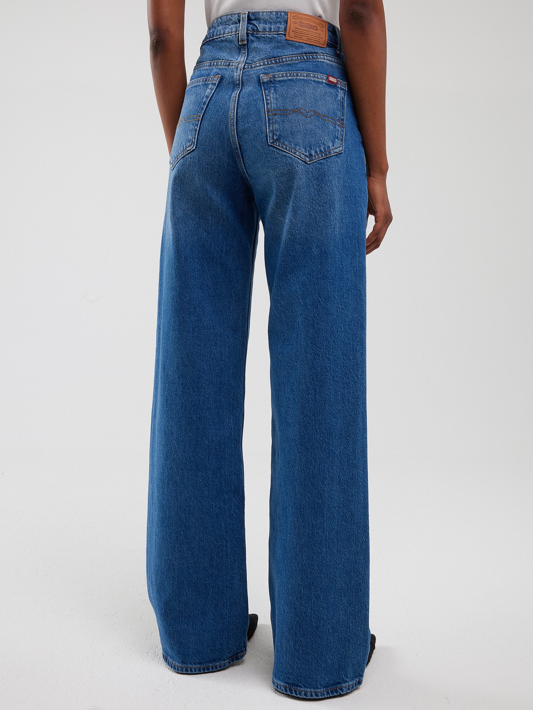 BIG STAR Weite Jeans ATREA hohe Leibhöhe
