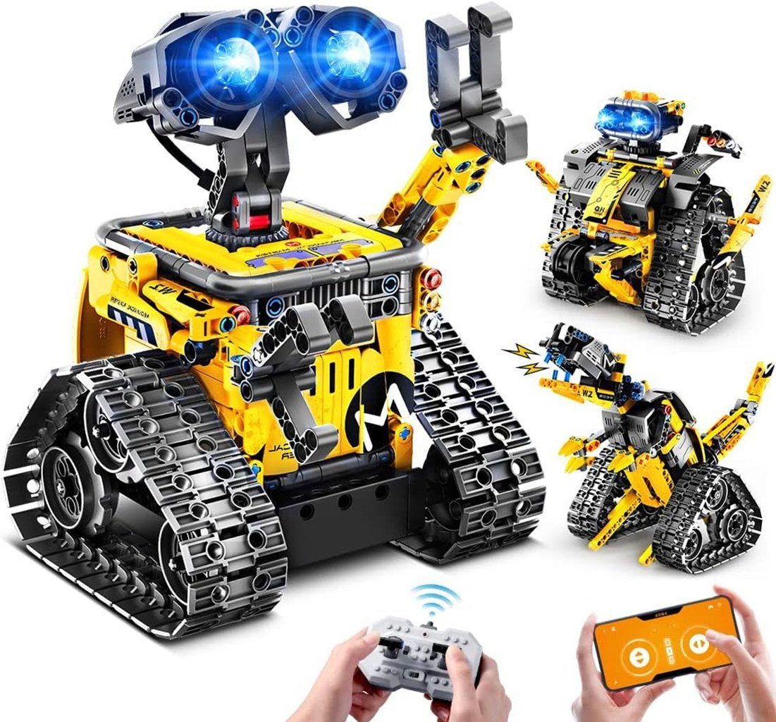 autolock RC-Roboter Technik Ferngesteuert Roboter,3-in-1 Roboticset,Bauspielzeug, mit App-Fernsteuerung,Wall-Roboter/Technik-Roboter/Mech Dinosaurier