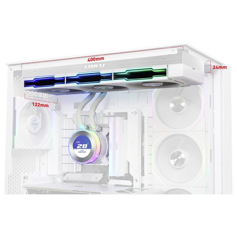 Lian Li Wasserkühlung HYDROSHIFT II LCD-C 360TL PC-Wasserkühlung GHS2LCD36TW