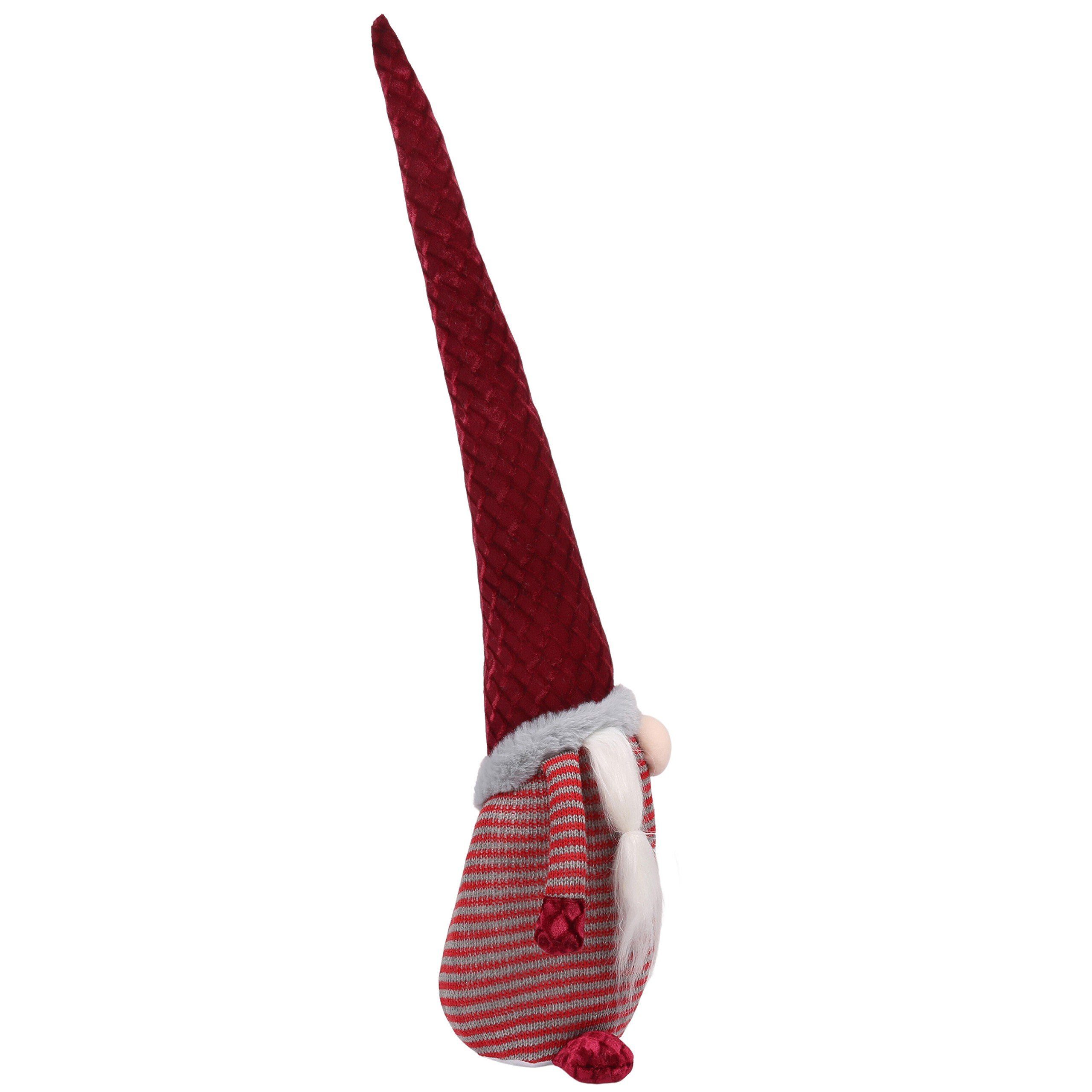 Sarcia.eu Weihnachtsfigur Dunkelroter Wichtel, Weihnachtswichtel 95cm