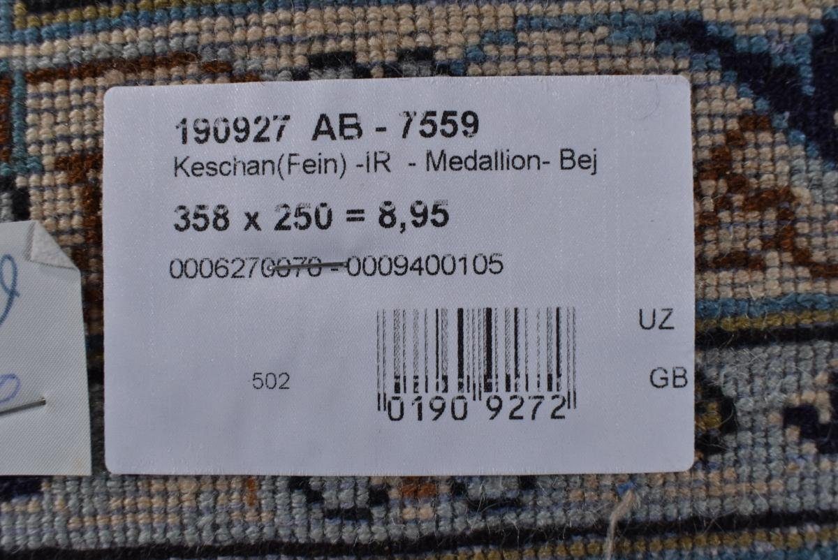 rechteckig, Perserteppich, mm 249x359 12 Orientteppich Handgeknüpfter / Trading, Nain Orientteppich Keshan Höhe: